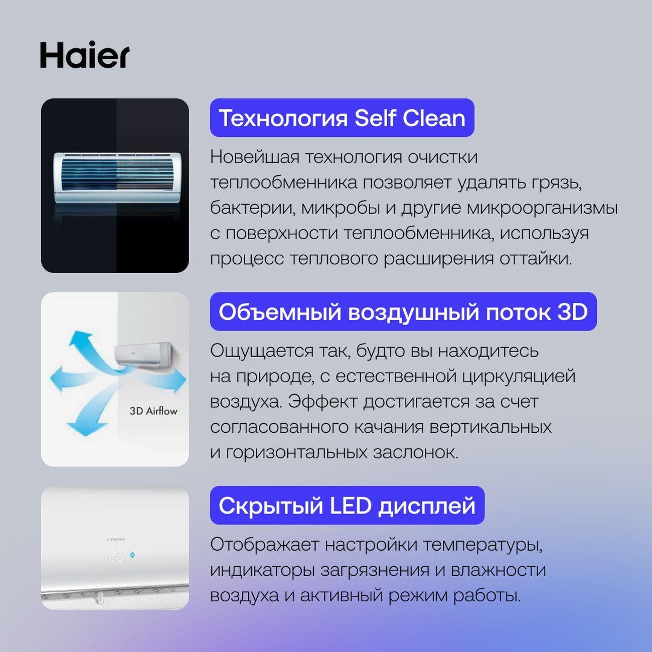 Умная сплит-система (инверторная) Haier HSU-12HFM4W03/R3/HSU-12HFM403
