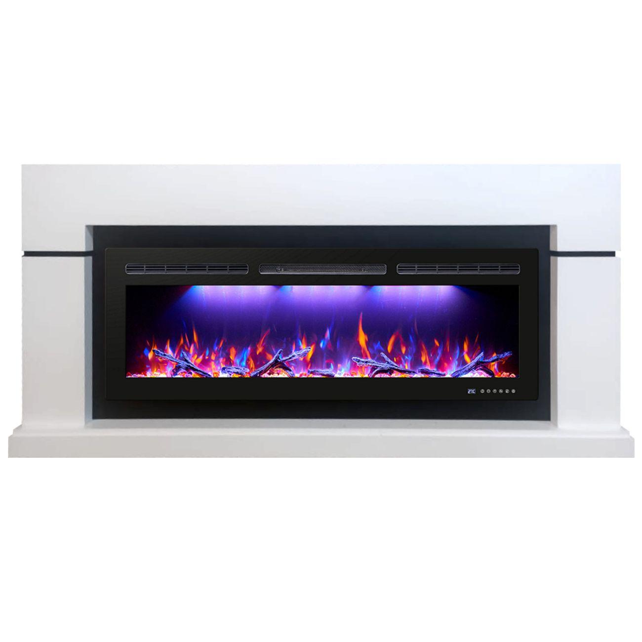 Камин электрический Inter Flame Гранд 55 белый Freespace 55