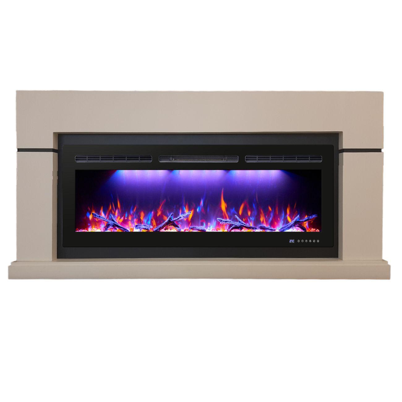Камин электрический Inter Flame Гранд 55 бежевый Freespace 55