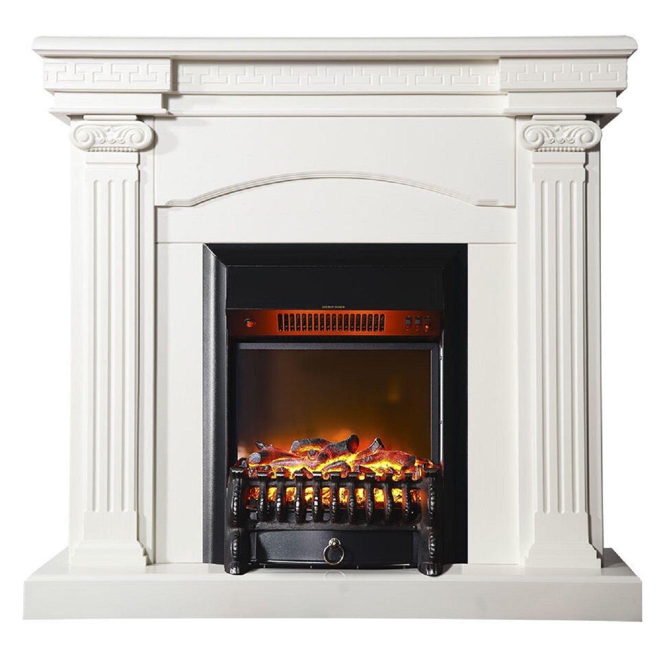 Камин электрический Inter Flame Афина белый Fobos Black