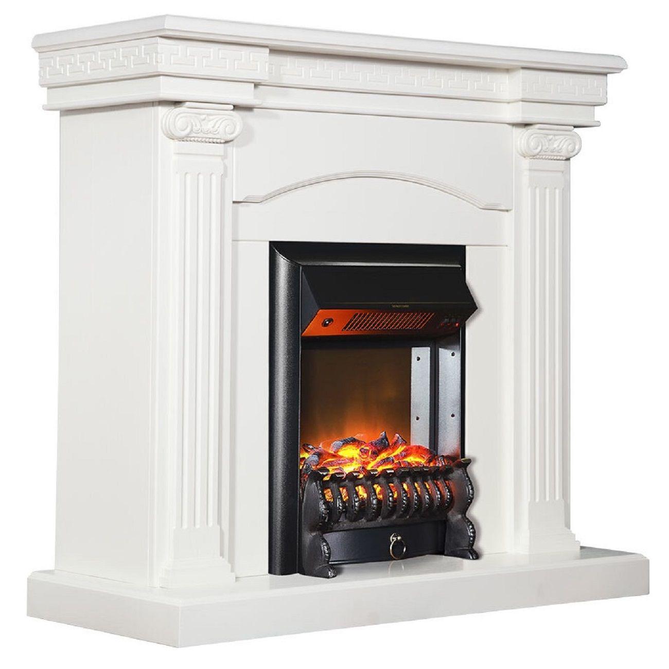 Камин электрический Inter Flame Афина белый Fobos Black