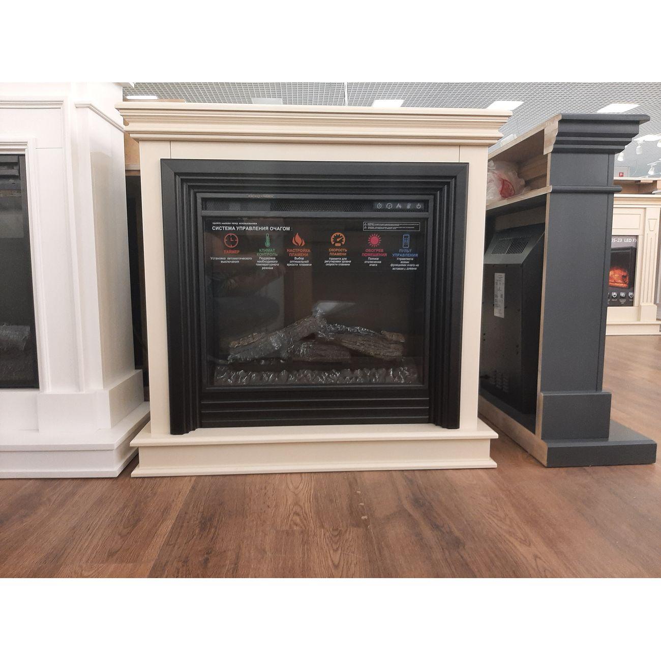 Камин электрический Inter Flame Вирго бежевый/золотая патина Foton 23