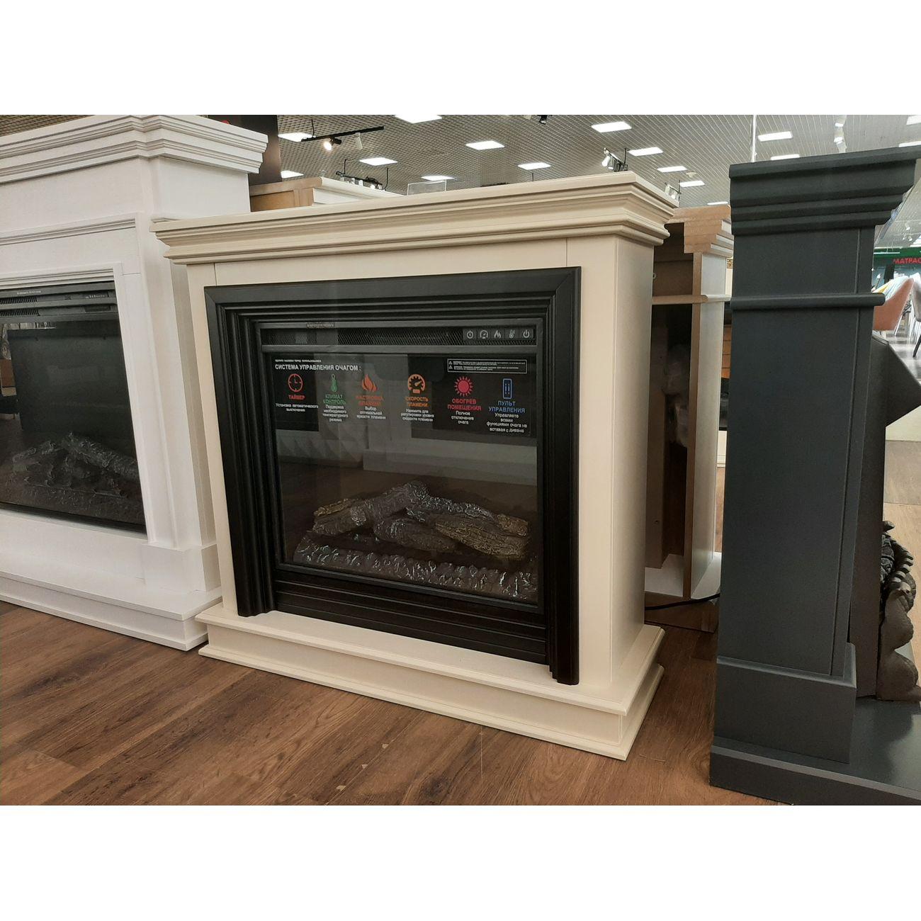 Камин электрический Inter Flame Вирго бежевый/золотая патина Foton 23