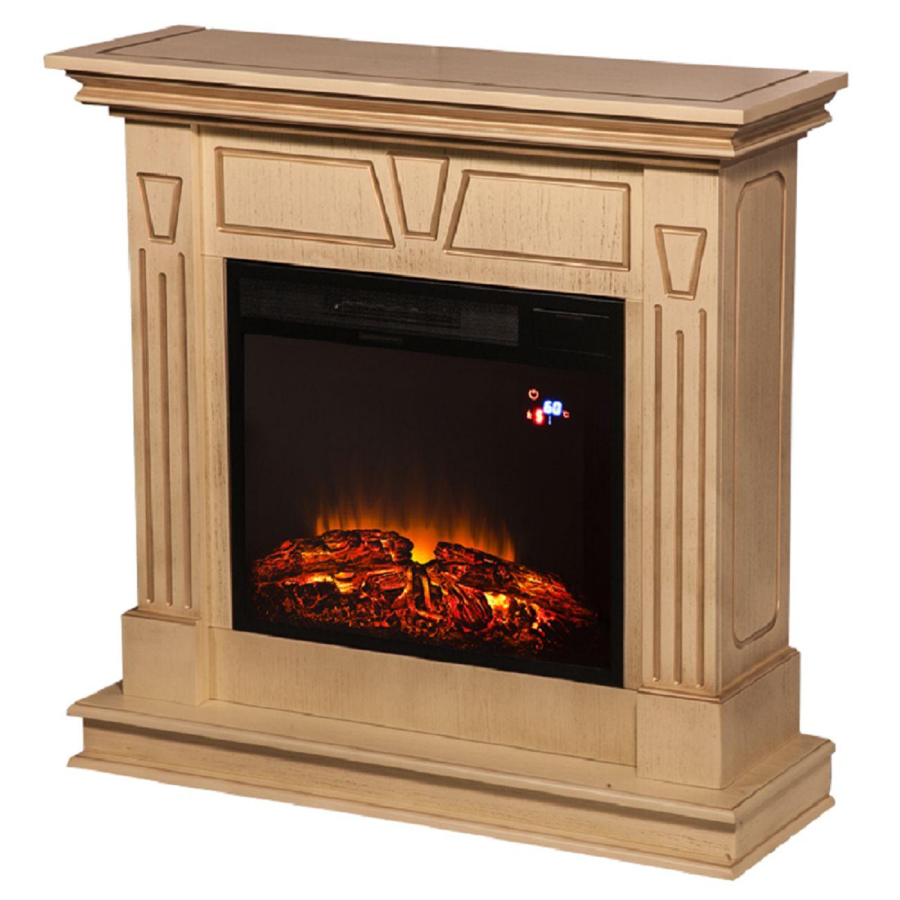 Камин электрический Inter Flame Берта бежевый/золотая патина Foton 23