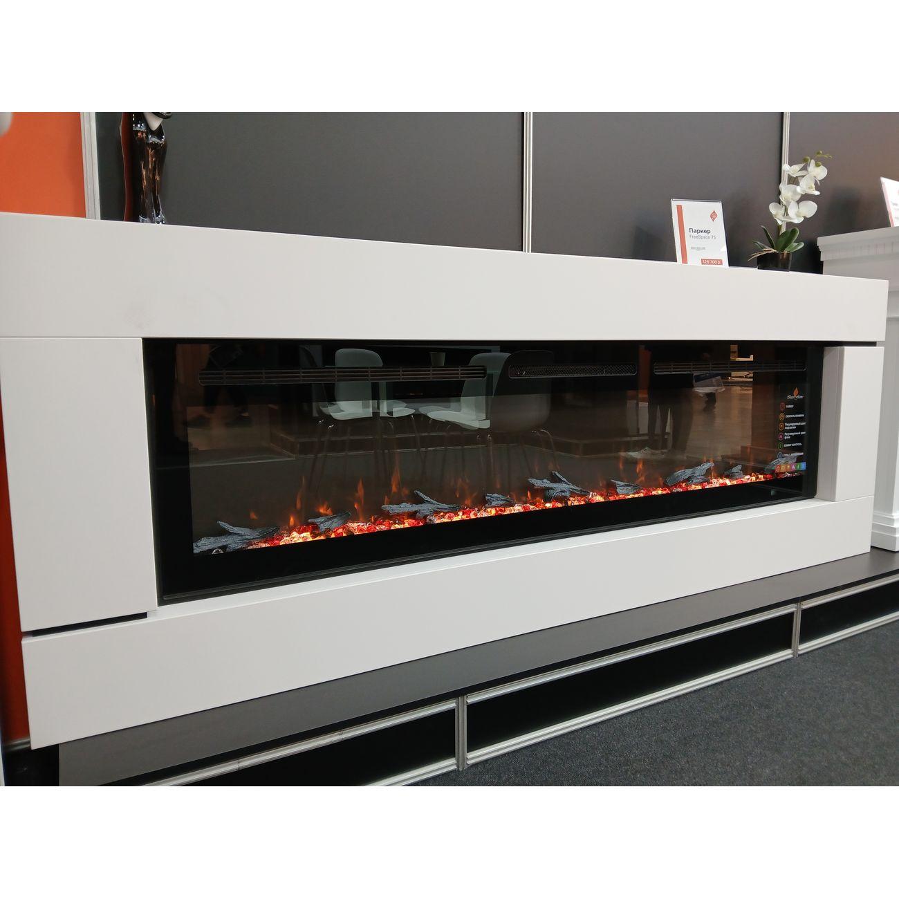 Камин электрический Inter Flame Паркер белый FreeSpace 75