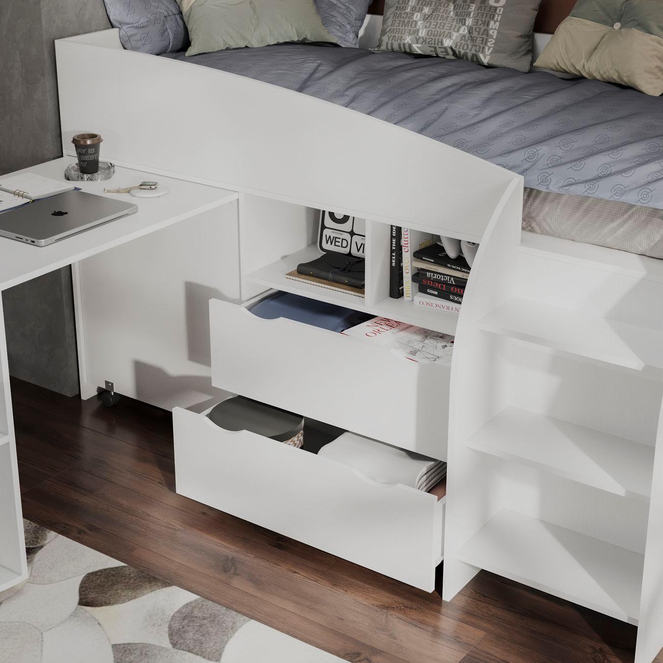 Кровать подростковая Трия Немо, белый 263365