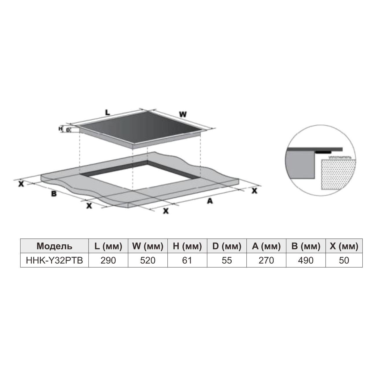 Встраиваемая модульная индукционная панель независимая Haier HHK-Y32PTB