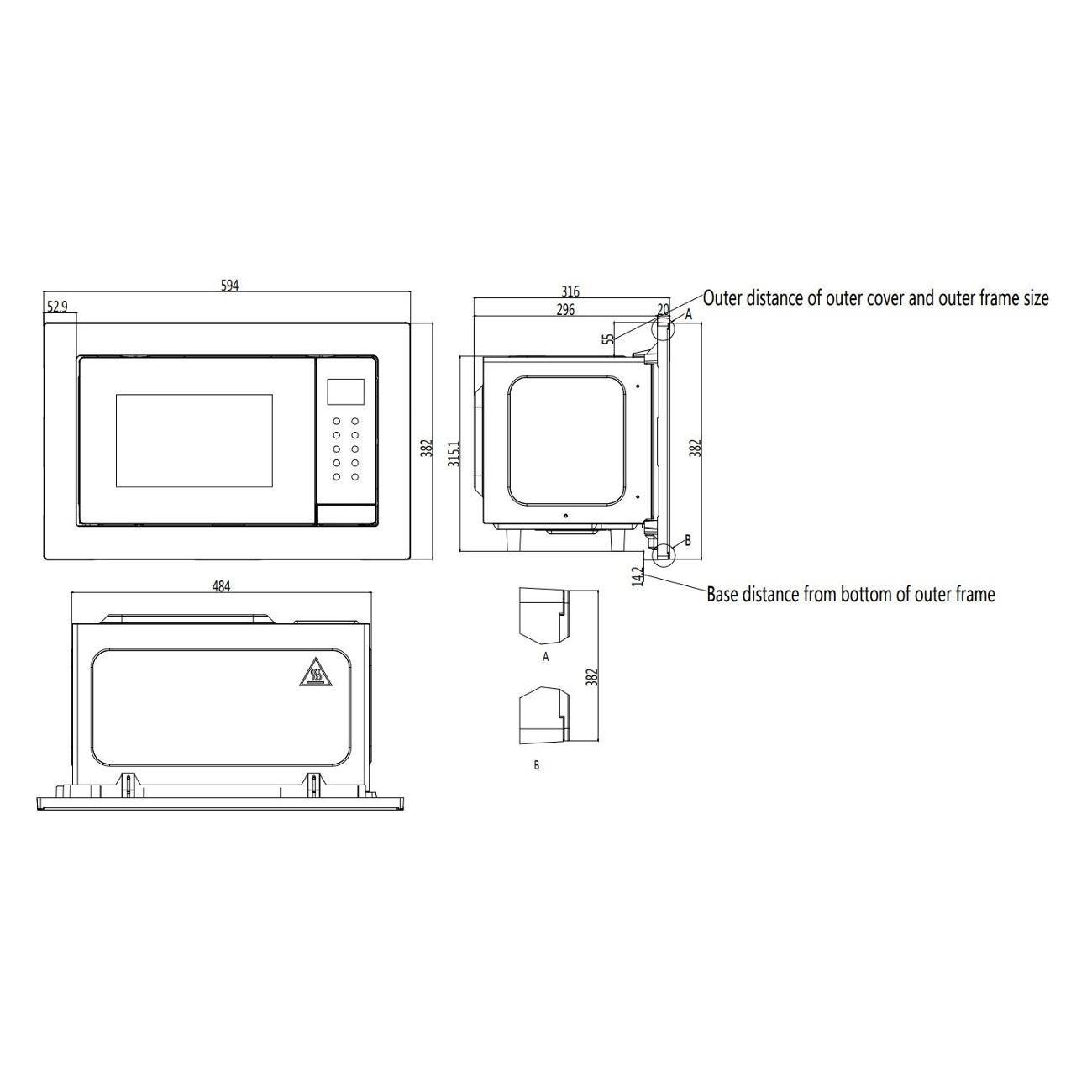 Встраиваемая микроволновая печь Haier HMX-BTG207W