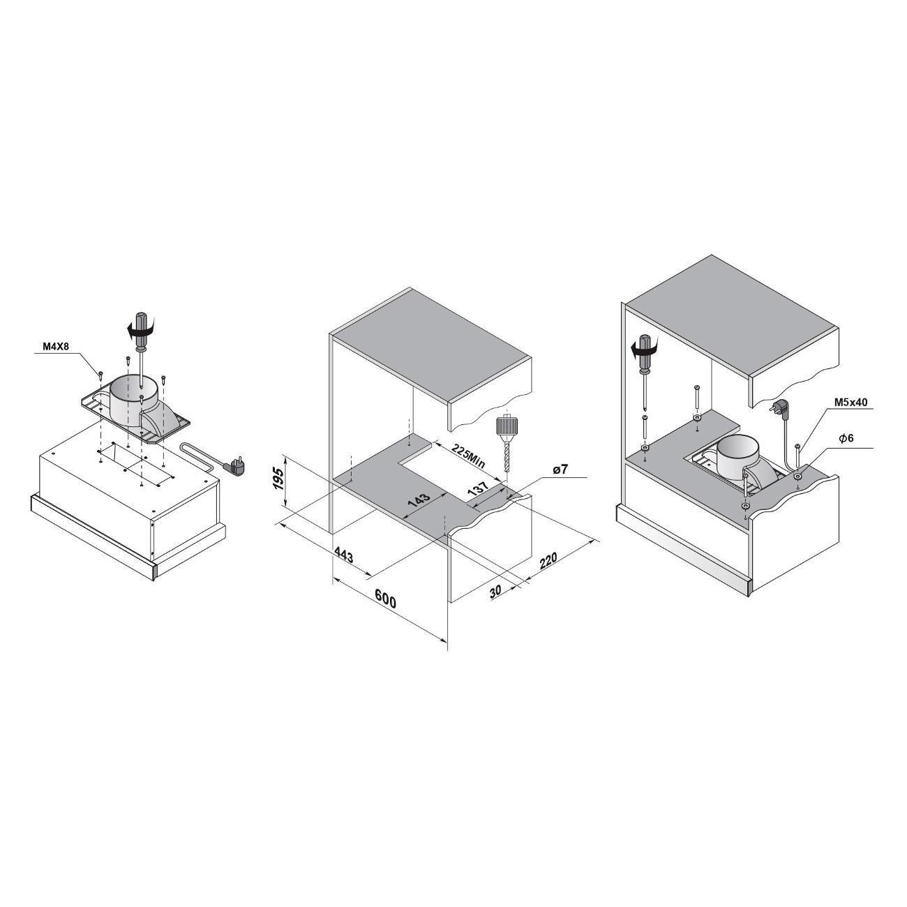 Вытяжка встраиваемая в шкаф Haier HVX-T642GW