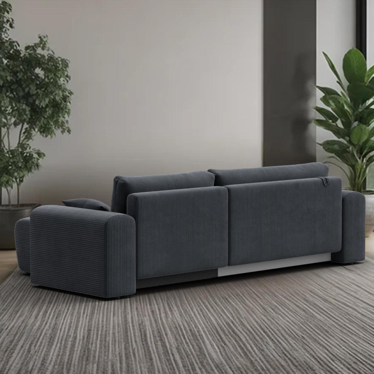 Диван Лига Диванов Лига-099 угол универсальный велюр Vertical серый