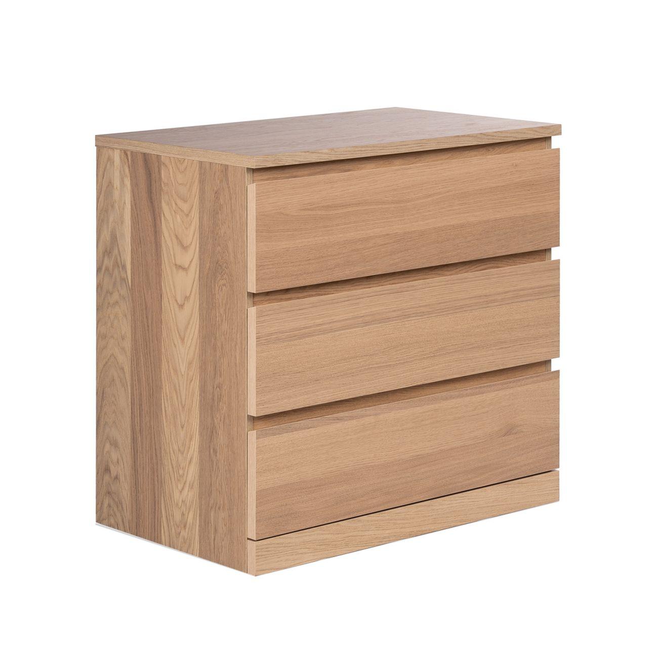 Комод Гуд Лакк Варма Прайм 3 80x77x48, шпон дуб беленый