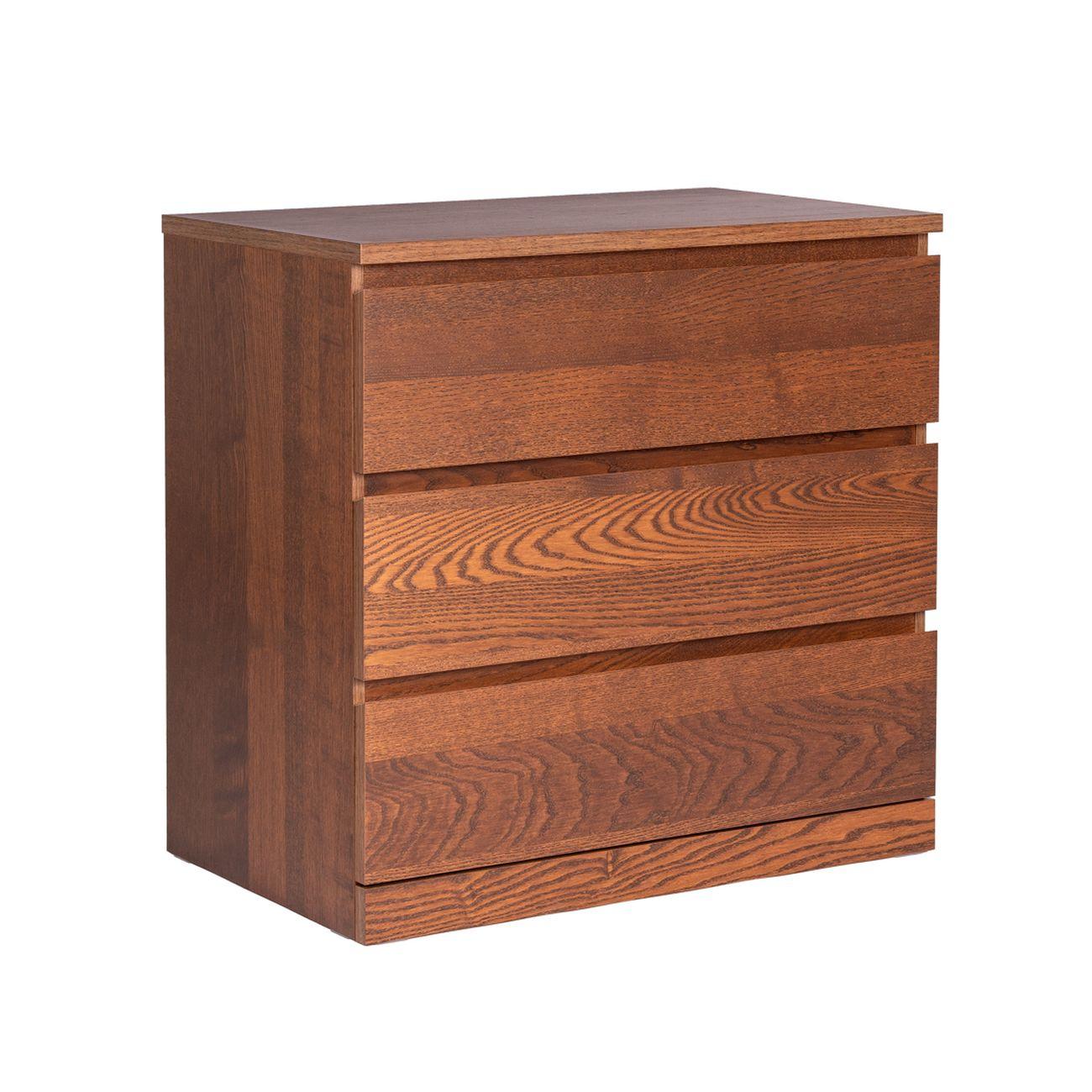 Комод Гуд Лакк Варма Прайм 3 80x77x48, шпон ясень коричневый