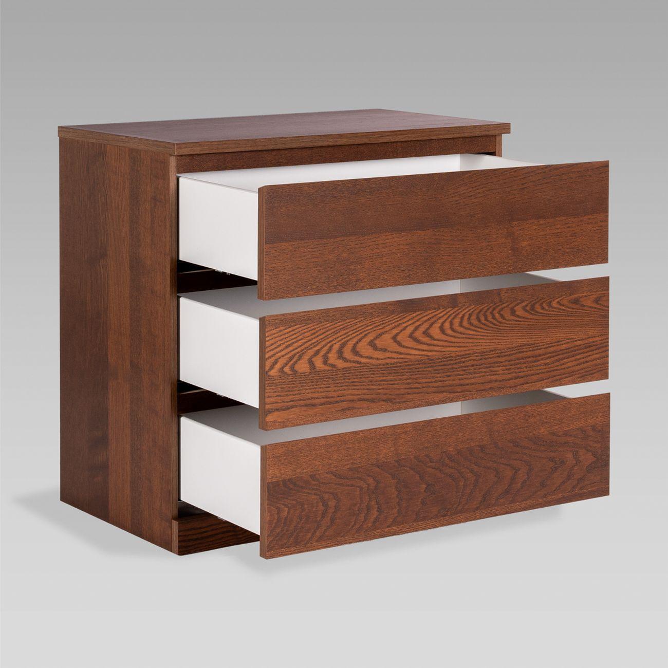 Комод Гуд Лакк Варма Прайм 3 80x77x48, шпон ясень коричневый