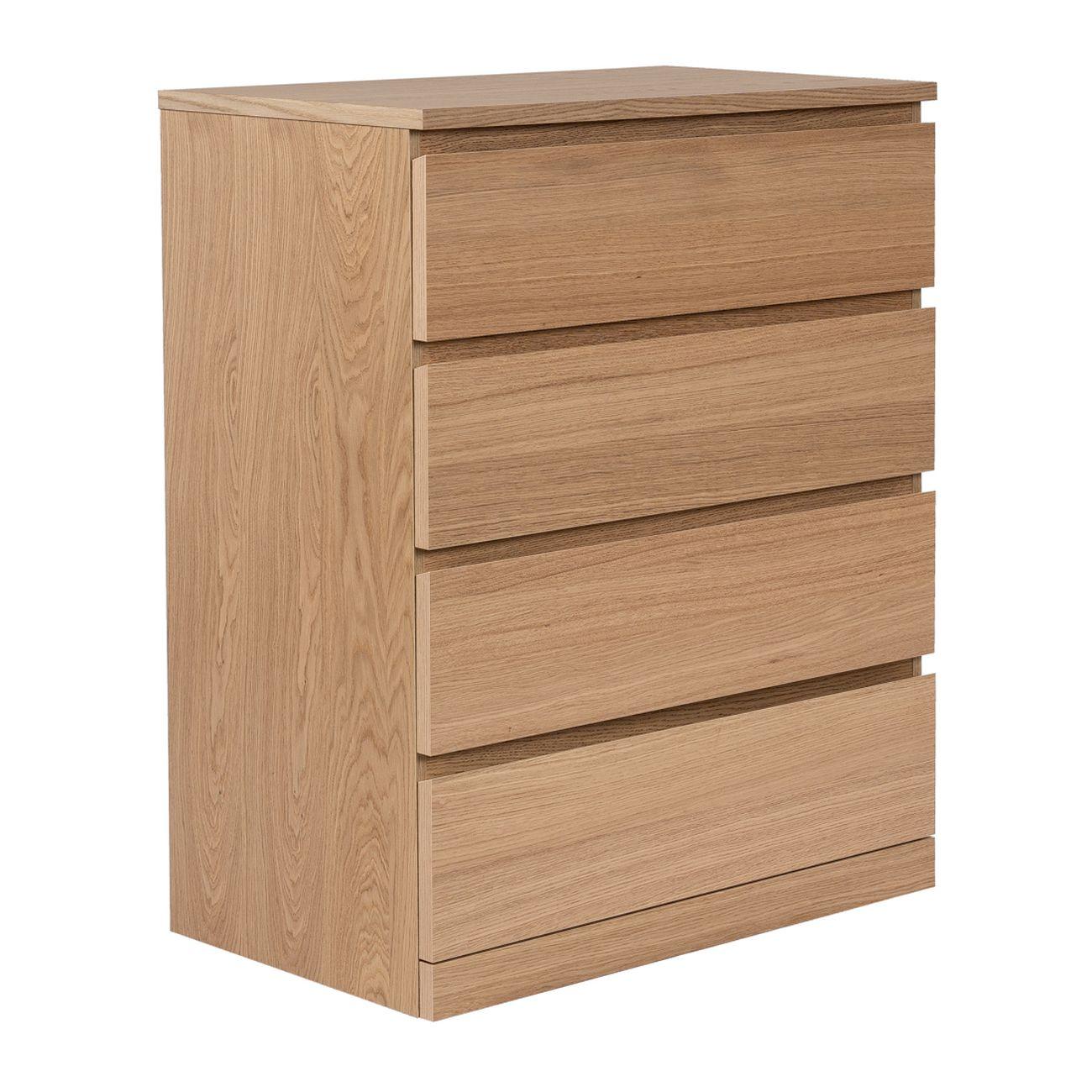 Комод Гуд Лакк Варма Прайм 4 80x100x48, шпон дуб беленый