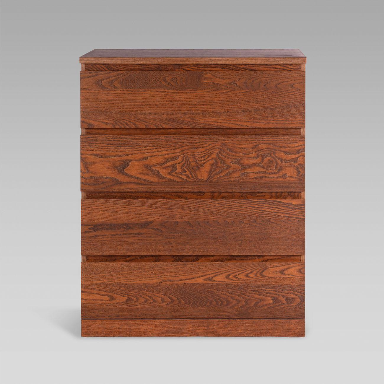 Комод Гуд Лакк Варма Прайм 4 80x100x48 шпон ясень коричневый