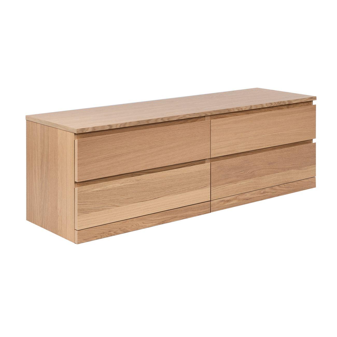 Комод Гуд Лакк Варма Прайм 4Д 160x55x48, шпон дуб беленый