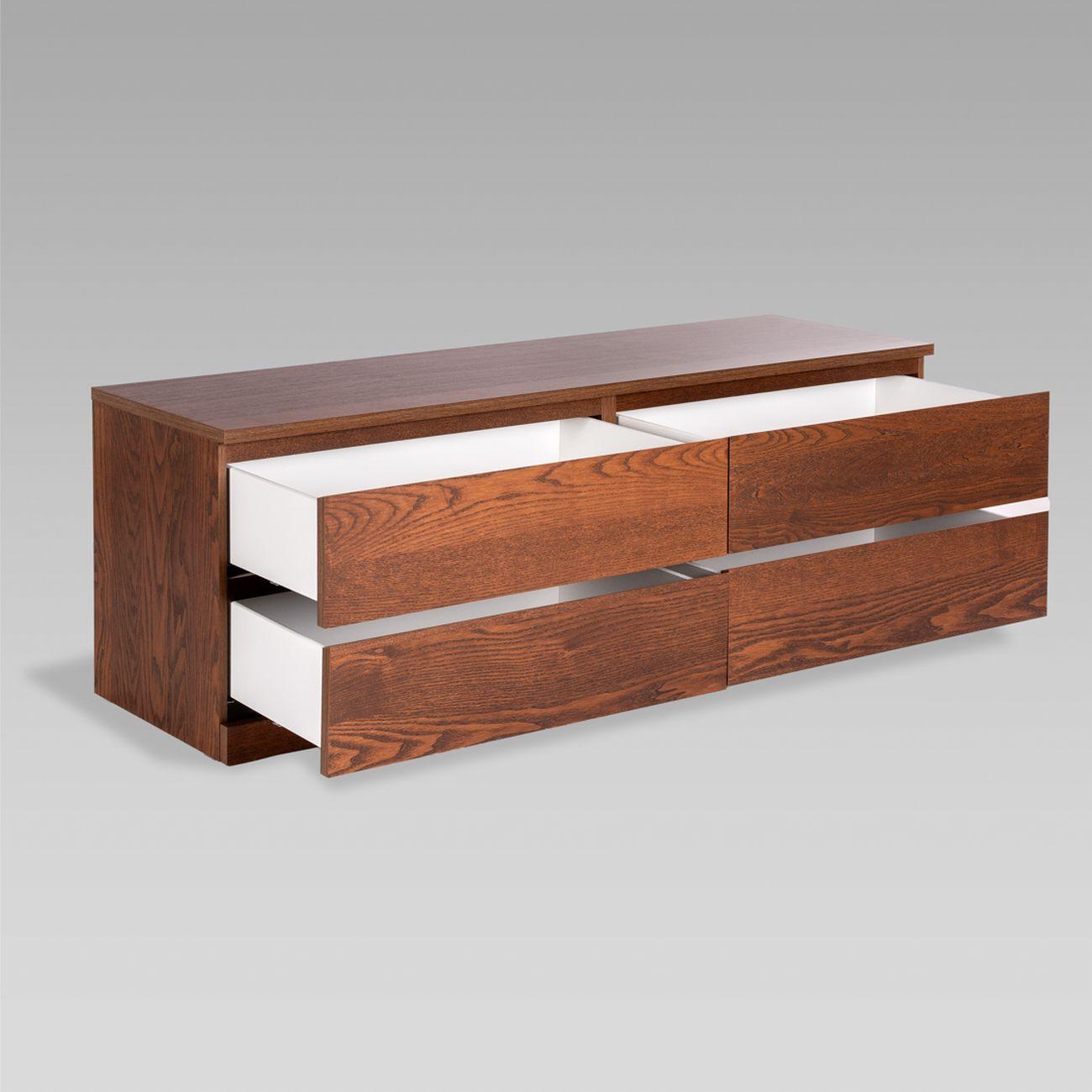 Комод Гуд Лакк Варма Прайм4Д 160x55x48 шпон ясень коричневый