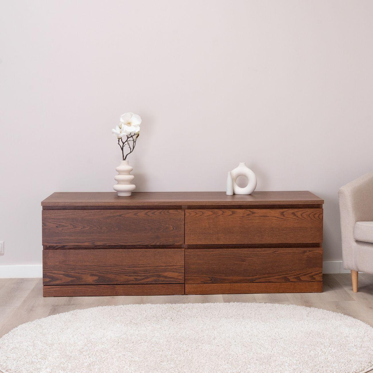 Комод Гуд Лакк Варма Прайм4Д 160x55x48 шпон ясень коричневый