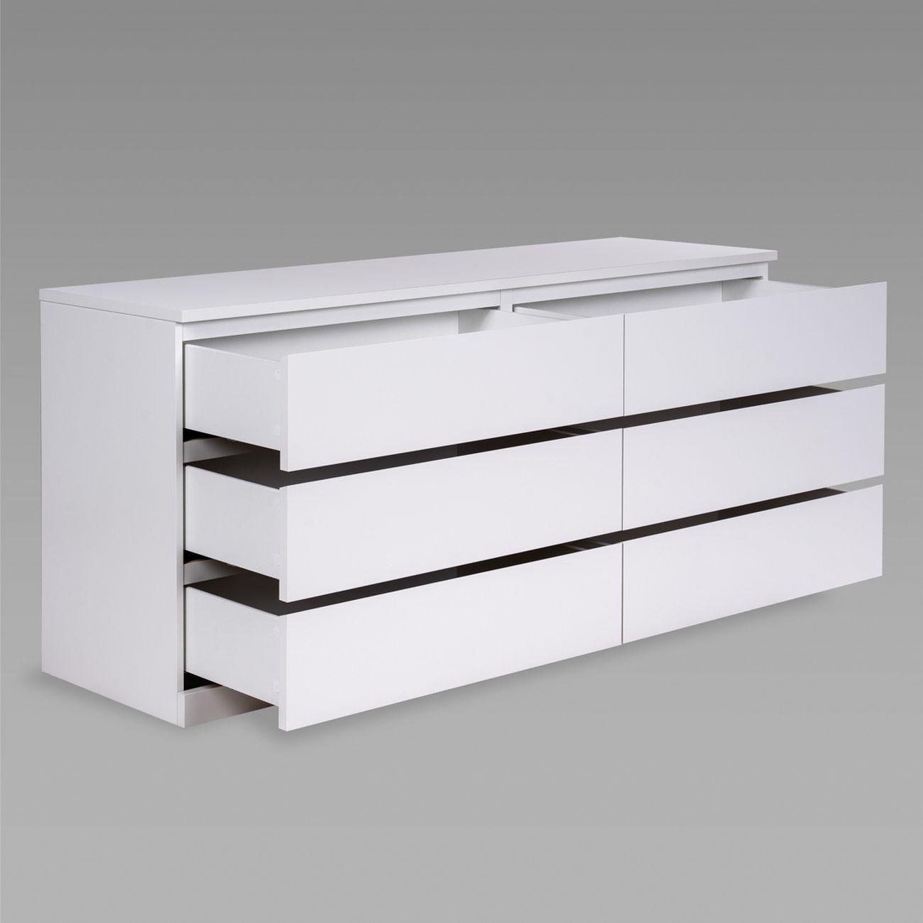 Комод Гуд Лакк Варма Прайм 6Д 160x77x48, белый