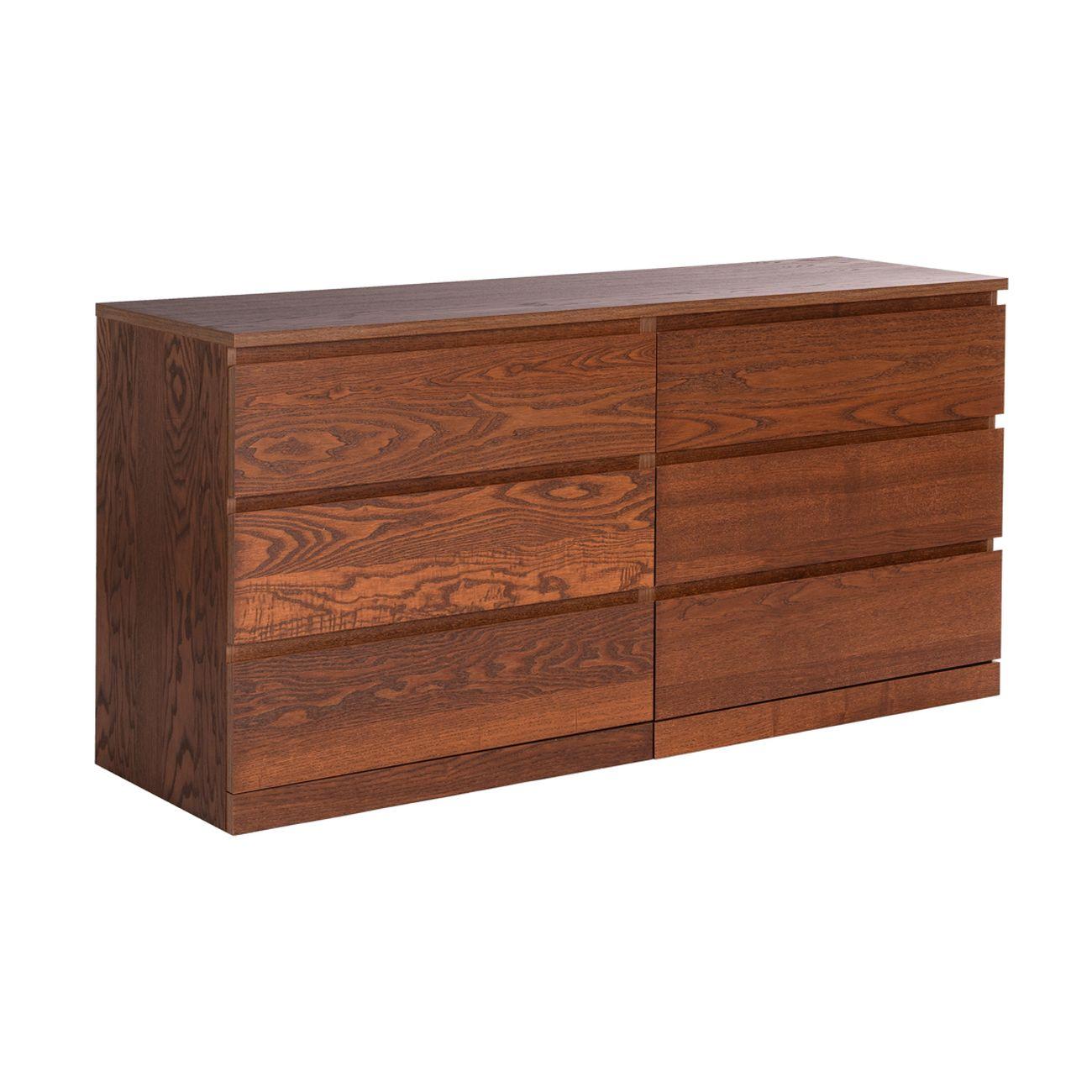 Комод Гуд Лакк Варма Прайм6Д 160x77x48 шпон ясень коричневый