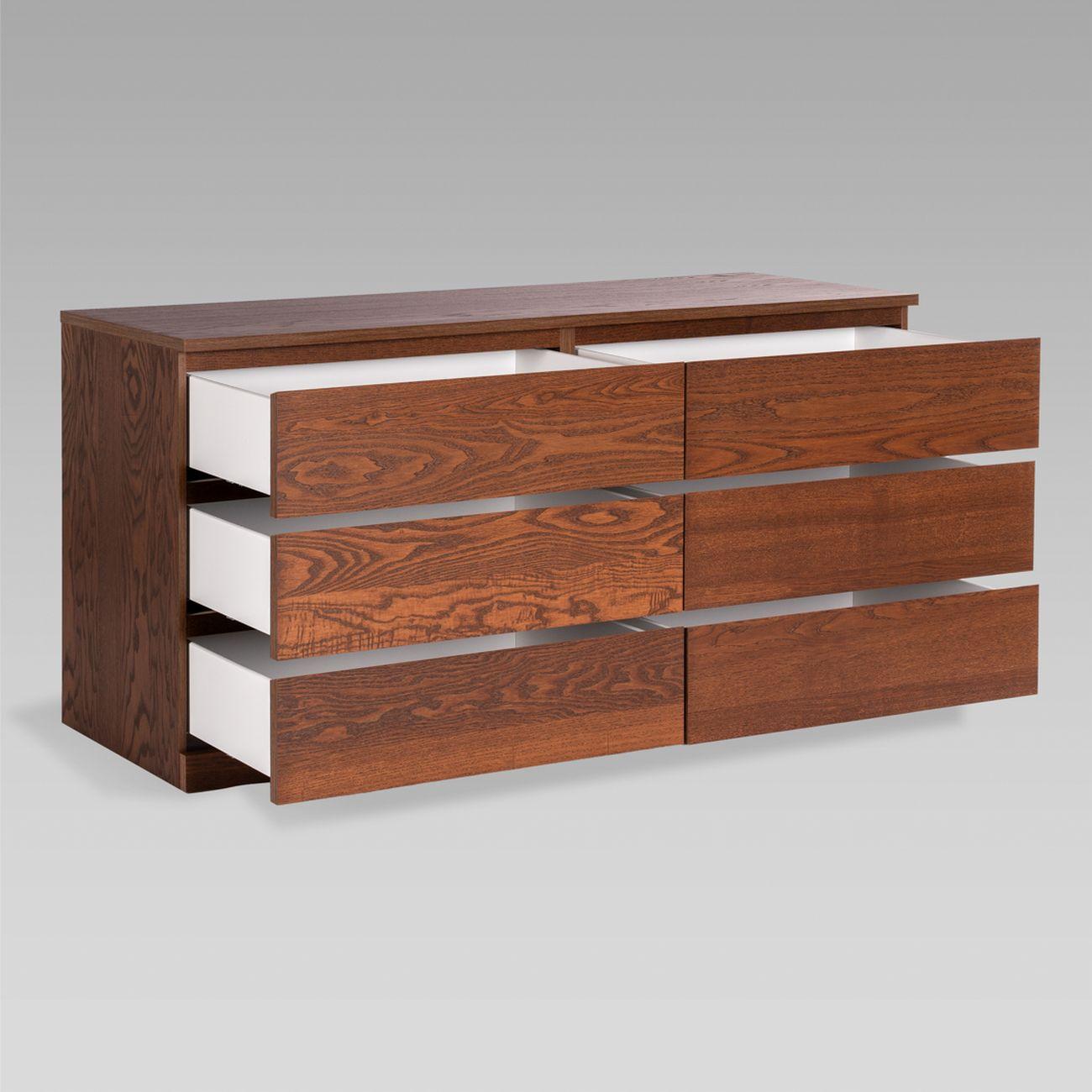 Комод Гуд Лакк Варма Прайм6Д 160x77x48 шпон ясень коричневый