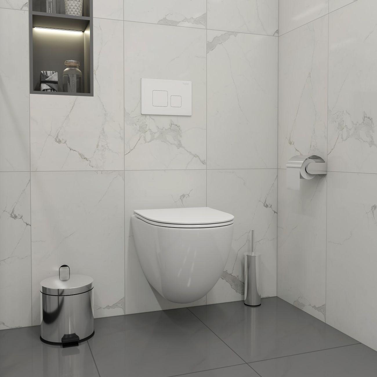 Унитаз Teymi Lina Vortex 3 поколение кнопка белая F16250