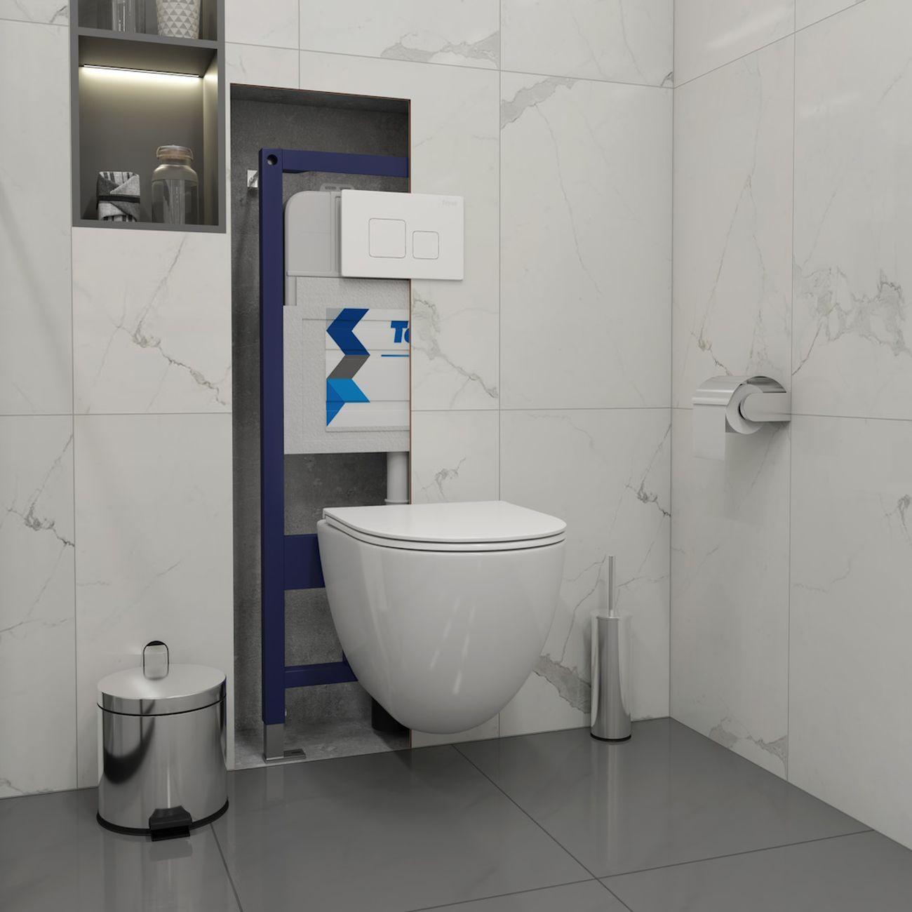 Унитаз Teymi Lina Vortex 3 поколение кнопка белая F16250