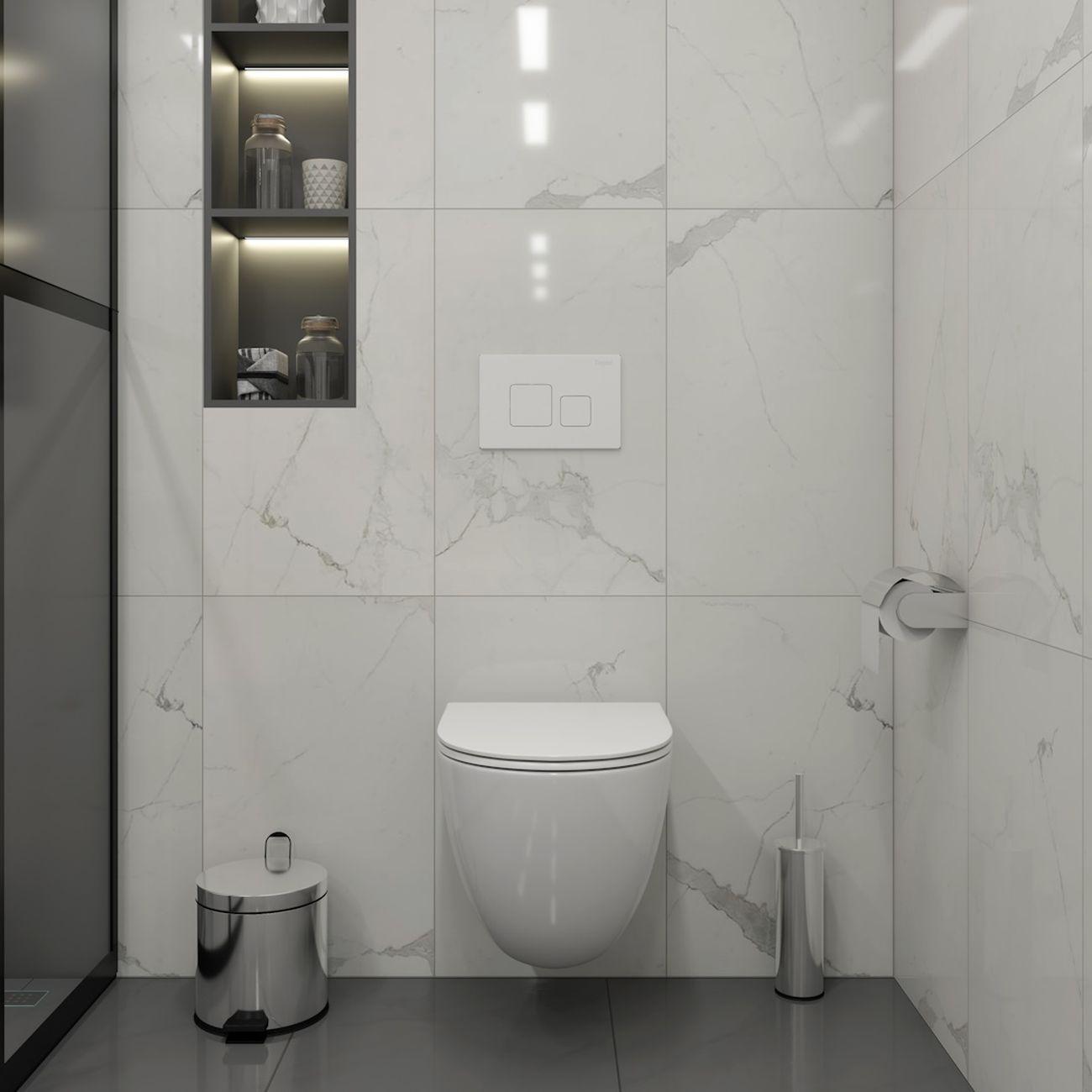 Унитаз Teymi Lina Vortex 3 поколение кнопка белая F16250