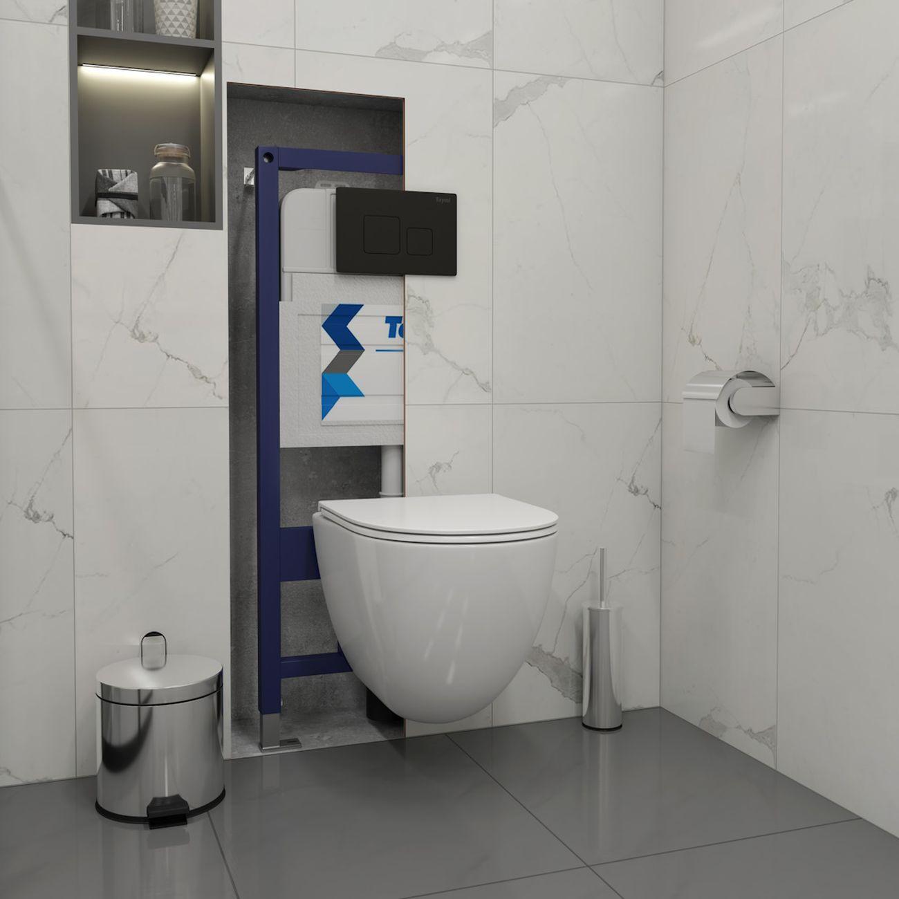 Унитаз Teymi Lina Vortex 3 поколение кнопка черная F16271