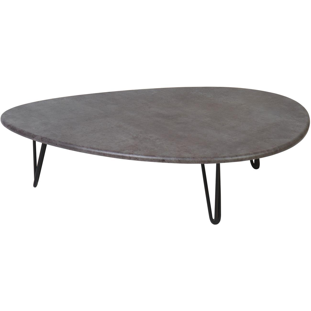 Стол журнальный Калифорния Дадли серый бетон фото