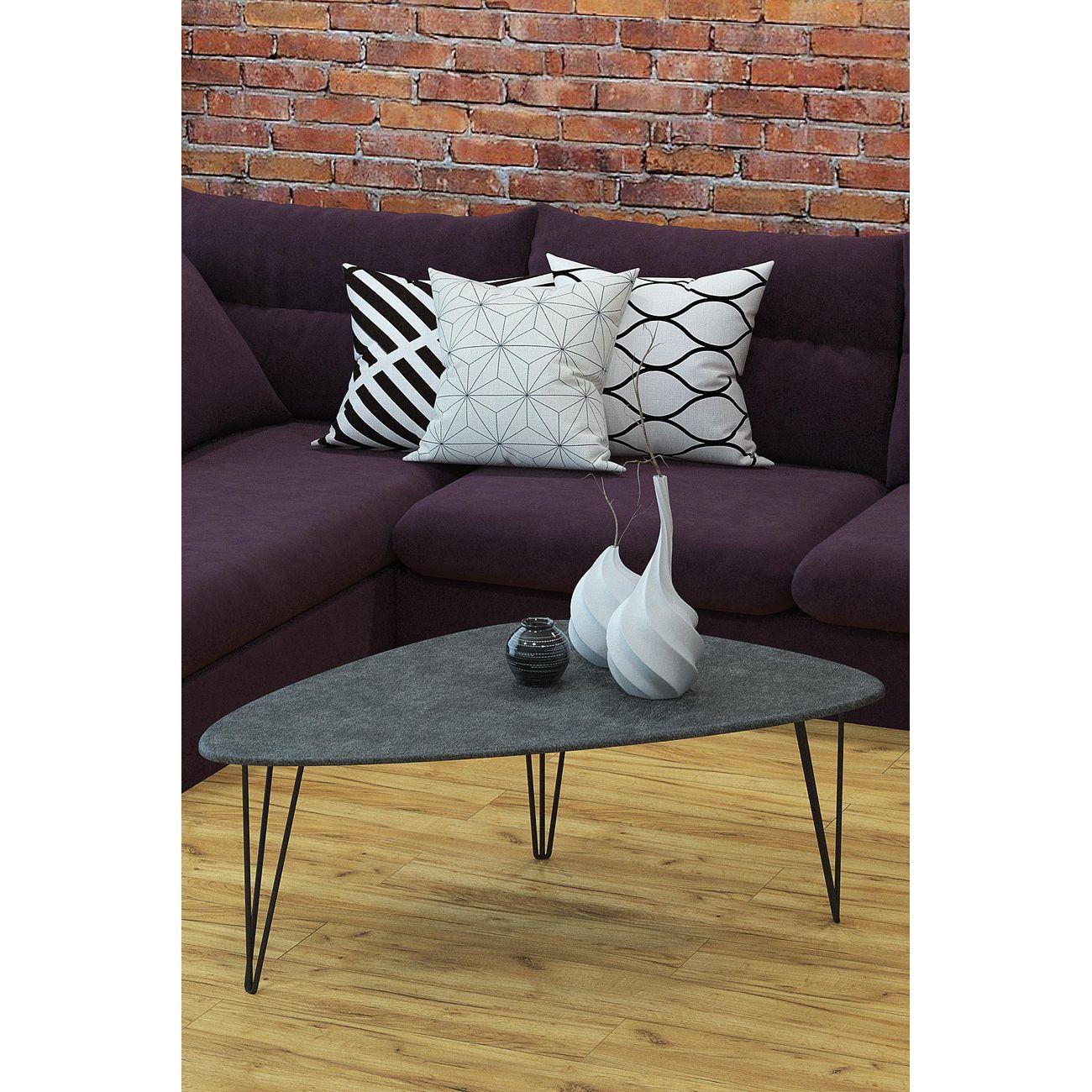 Стол журнальный Калифорния Престон серый бетон