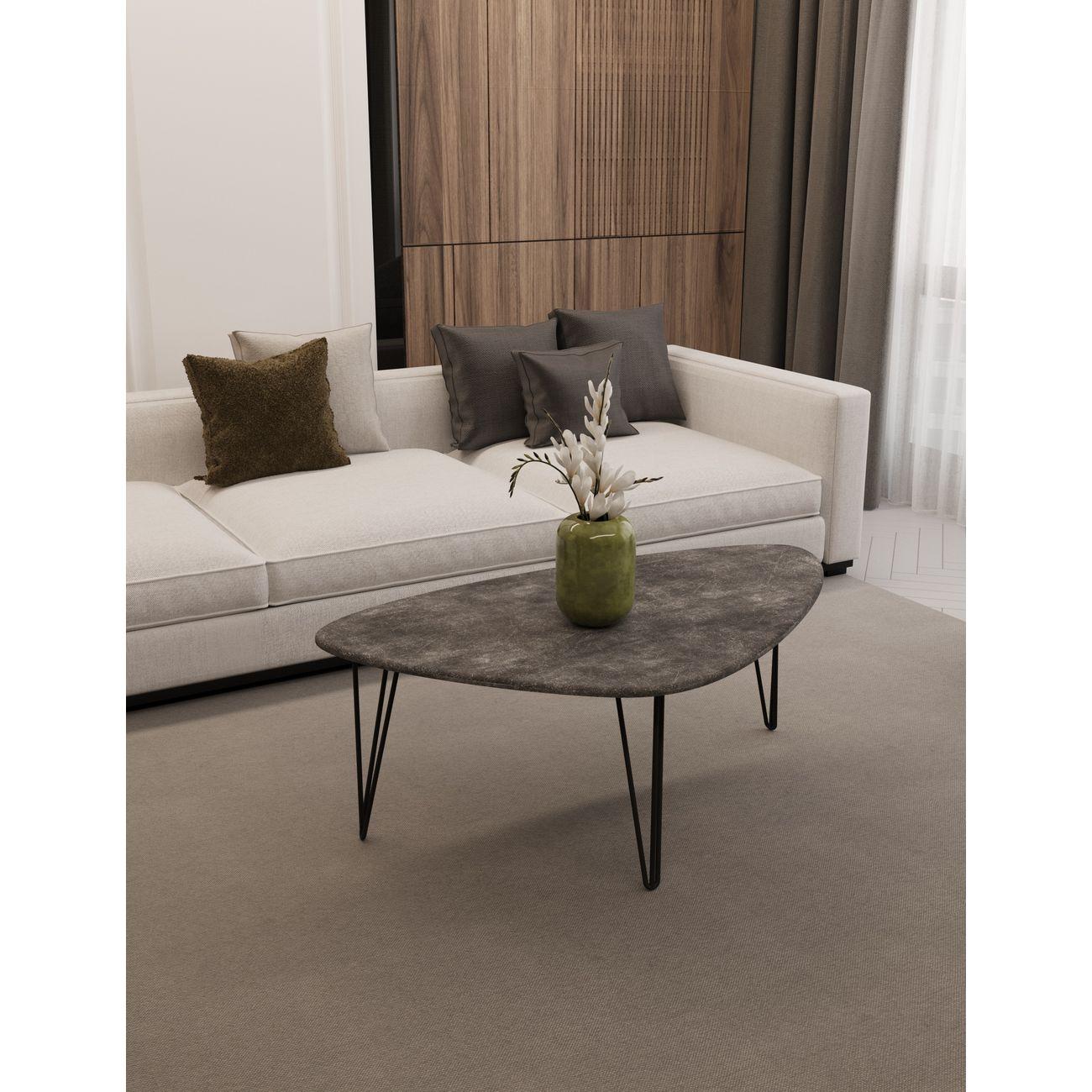 Стол журнальный Калифорния Престон серый бетон