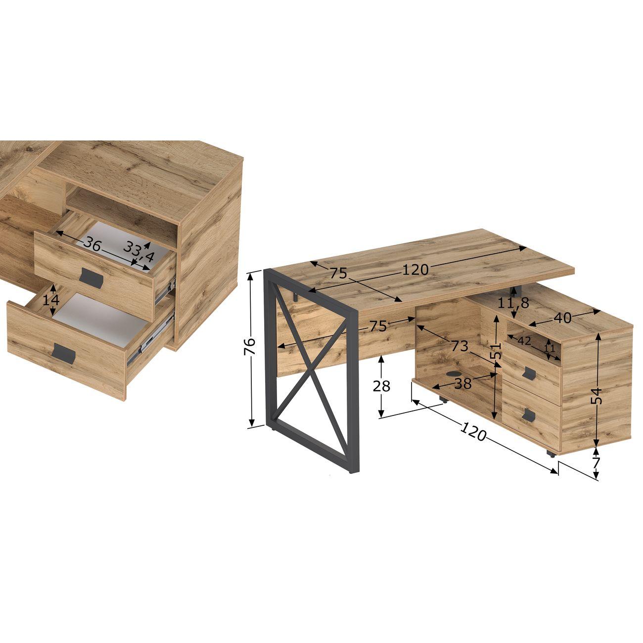 Стол журнальный Калифорния Хардвиг 1200 ЛДСП дуб вотан