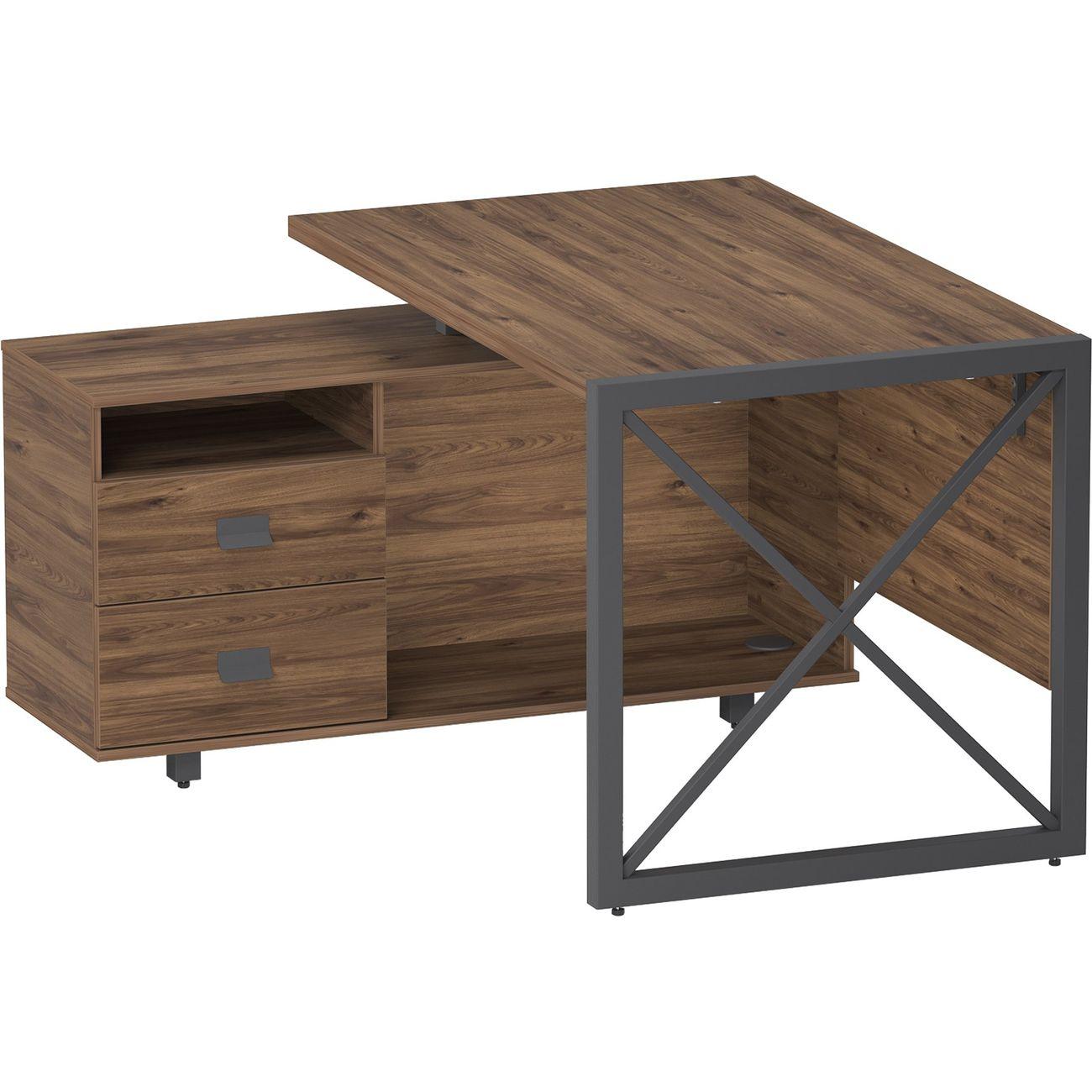 Стол журнальный Калифорния Хардвиг 1200 ЛДСП орех темный