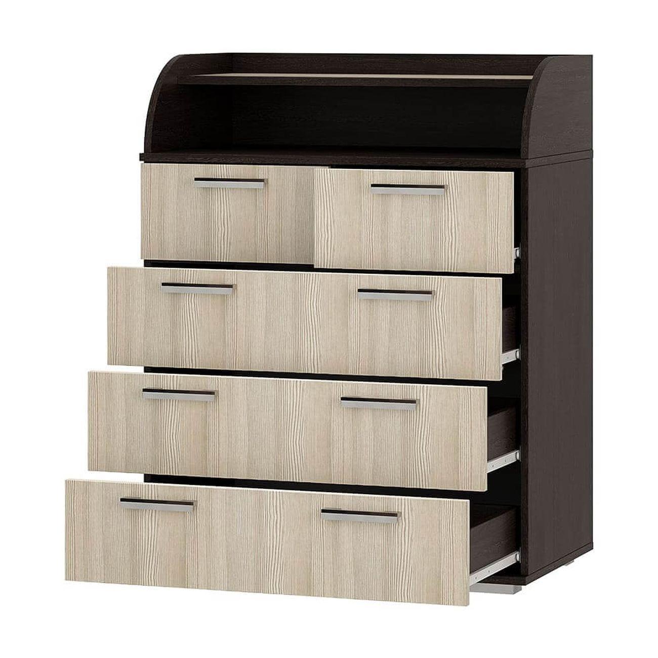 Комод БТС МЕБЕЛЬ Стандарт 1 NEW высокий, венге/лоредо