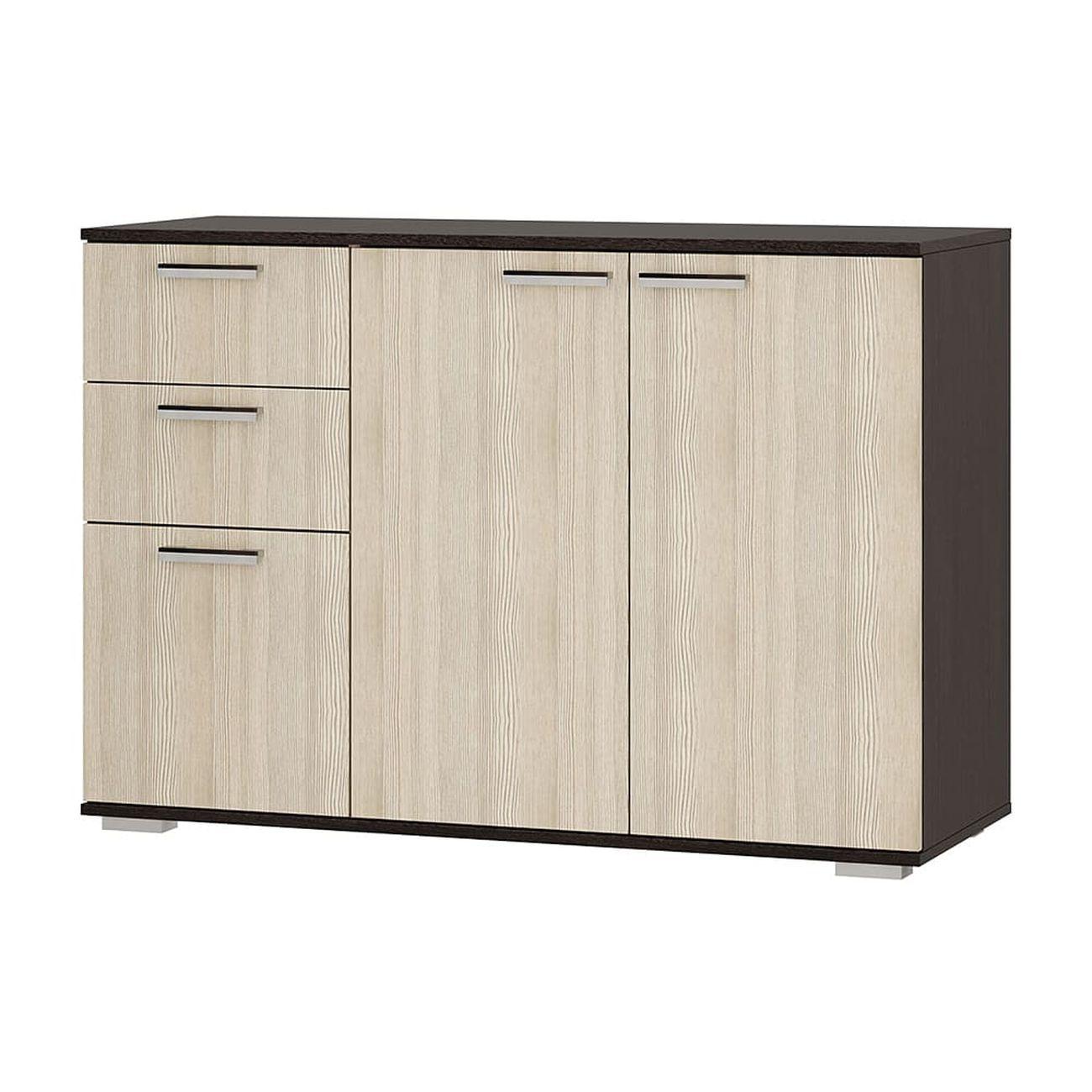 Комод БТС МЕБЕЛЬ Стандарт 3 NEW длинный, венге/лоредо