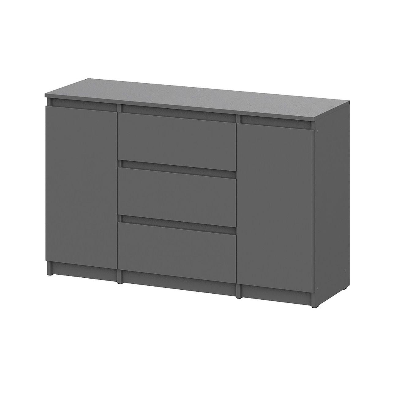 Комод Арника мебель Денвер комбинированный, графит