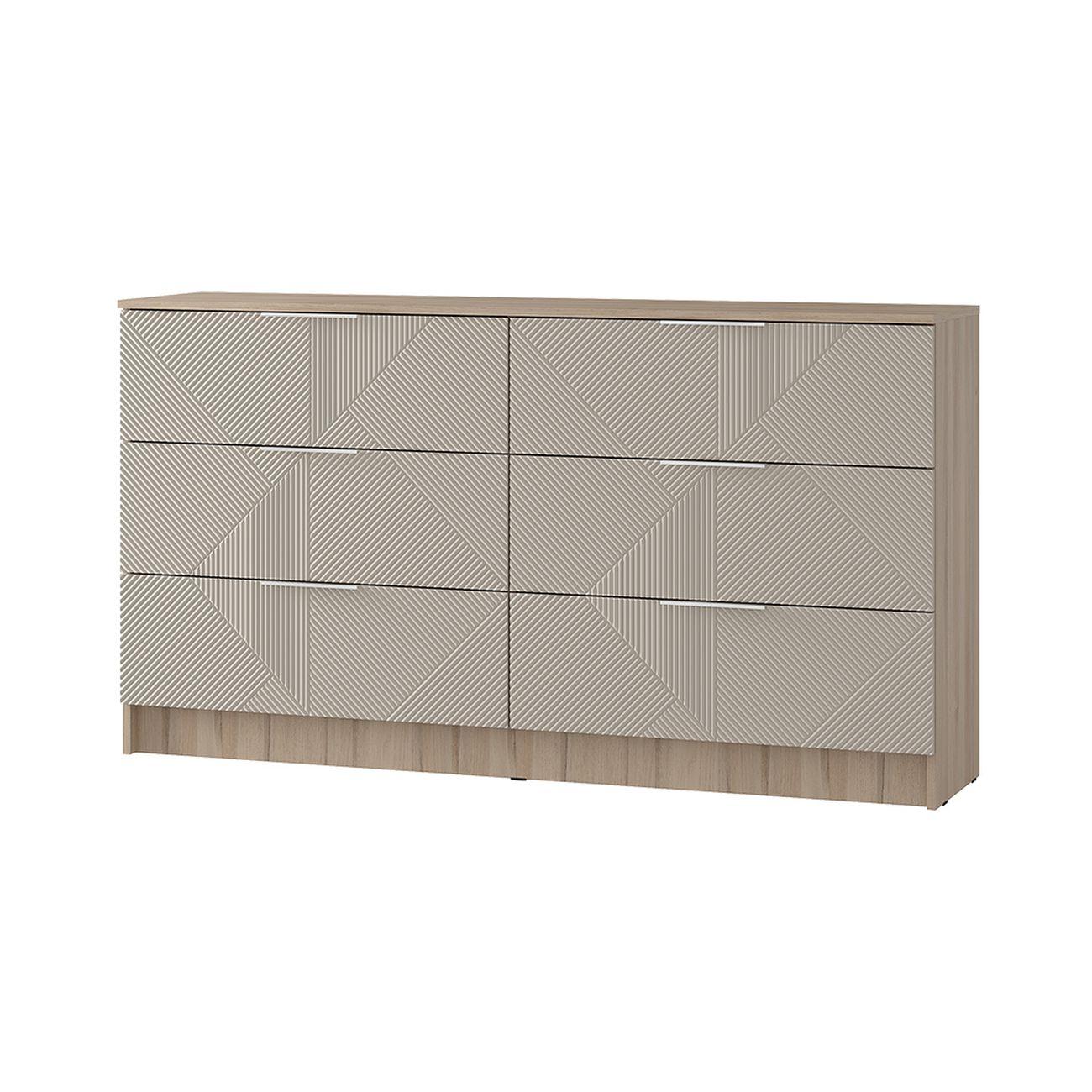 Комод БТС МЕБЕЛЬ Эмилия КМ-04, Дуб смоки, Айриш