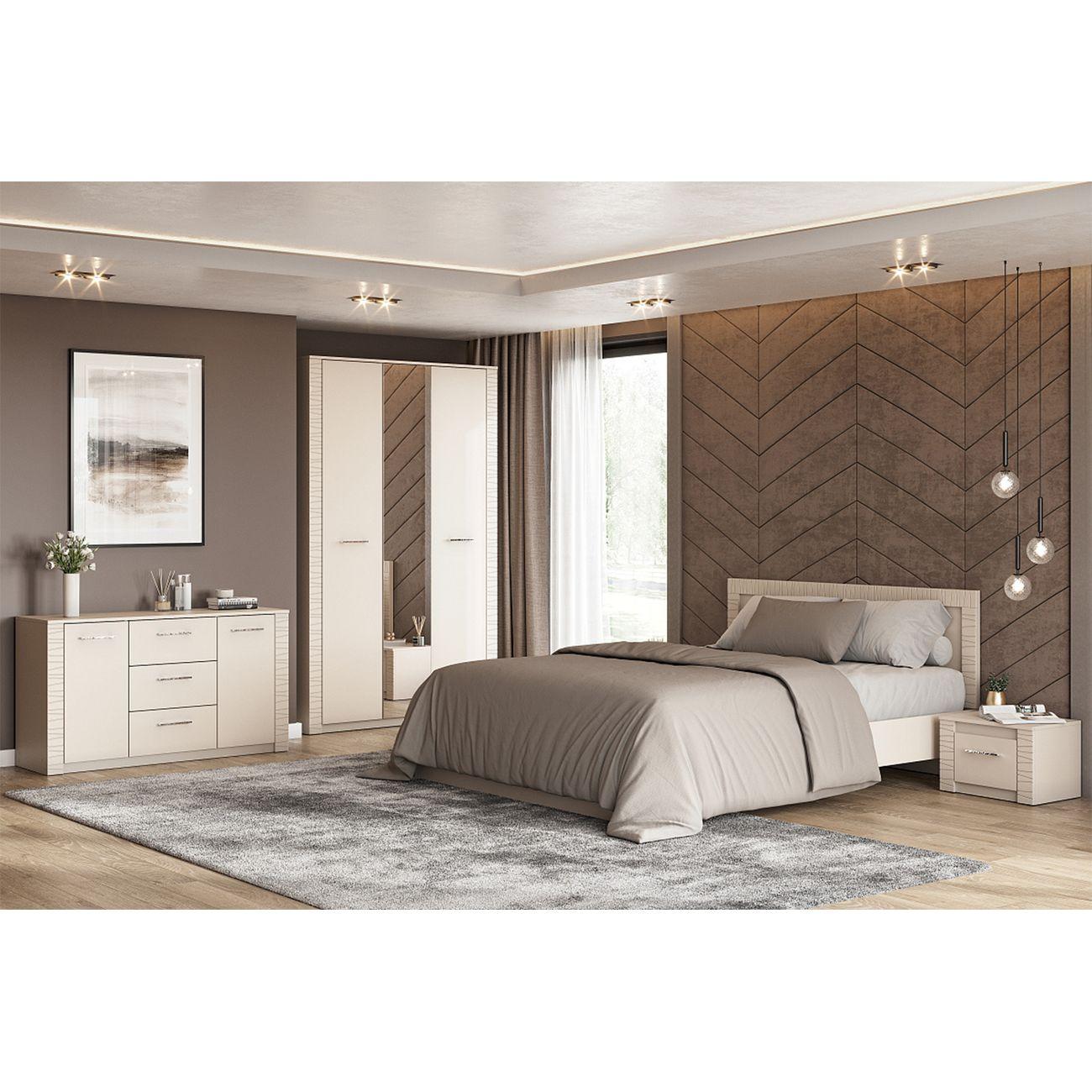 Комод Арника мебель Калипсо двухстворчатый, Бежевый