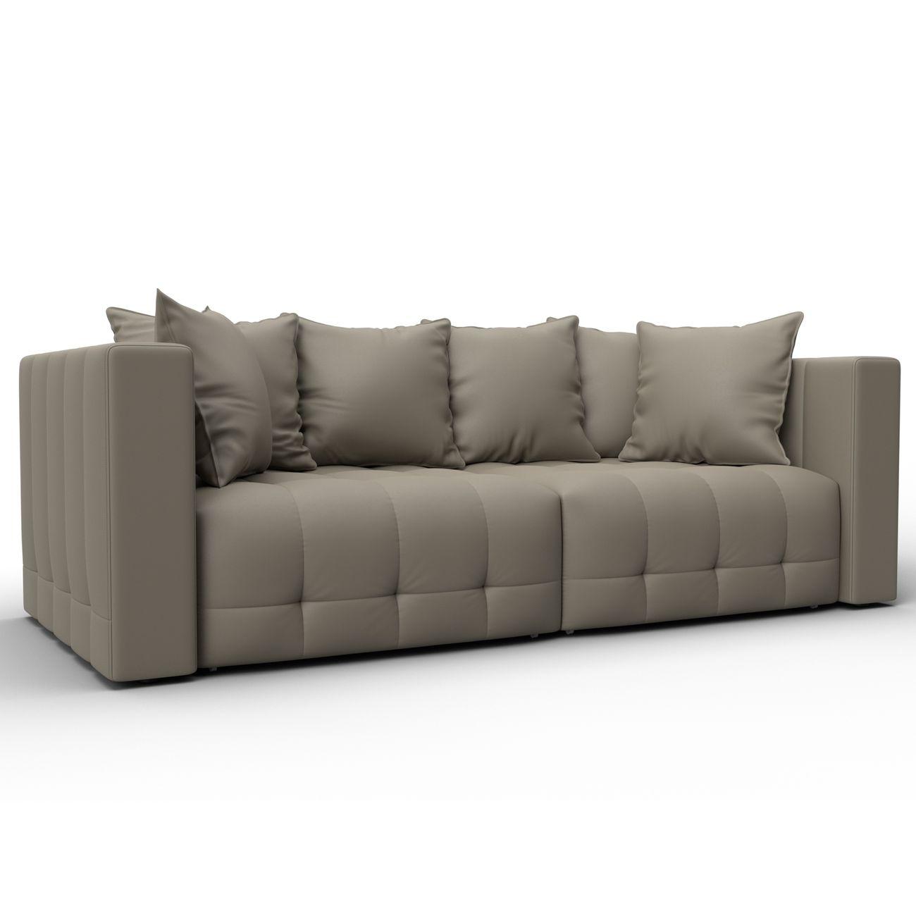 Диван Лига Диванов прямой Лига-052 НПБ, экокожа GRIFON 04 бежевый