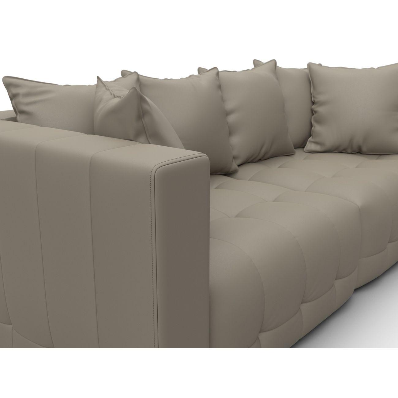 Диван Лига Диванов прямой Лига-052 НПБ, экокожа GRIFON 04 бежевый