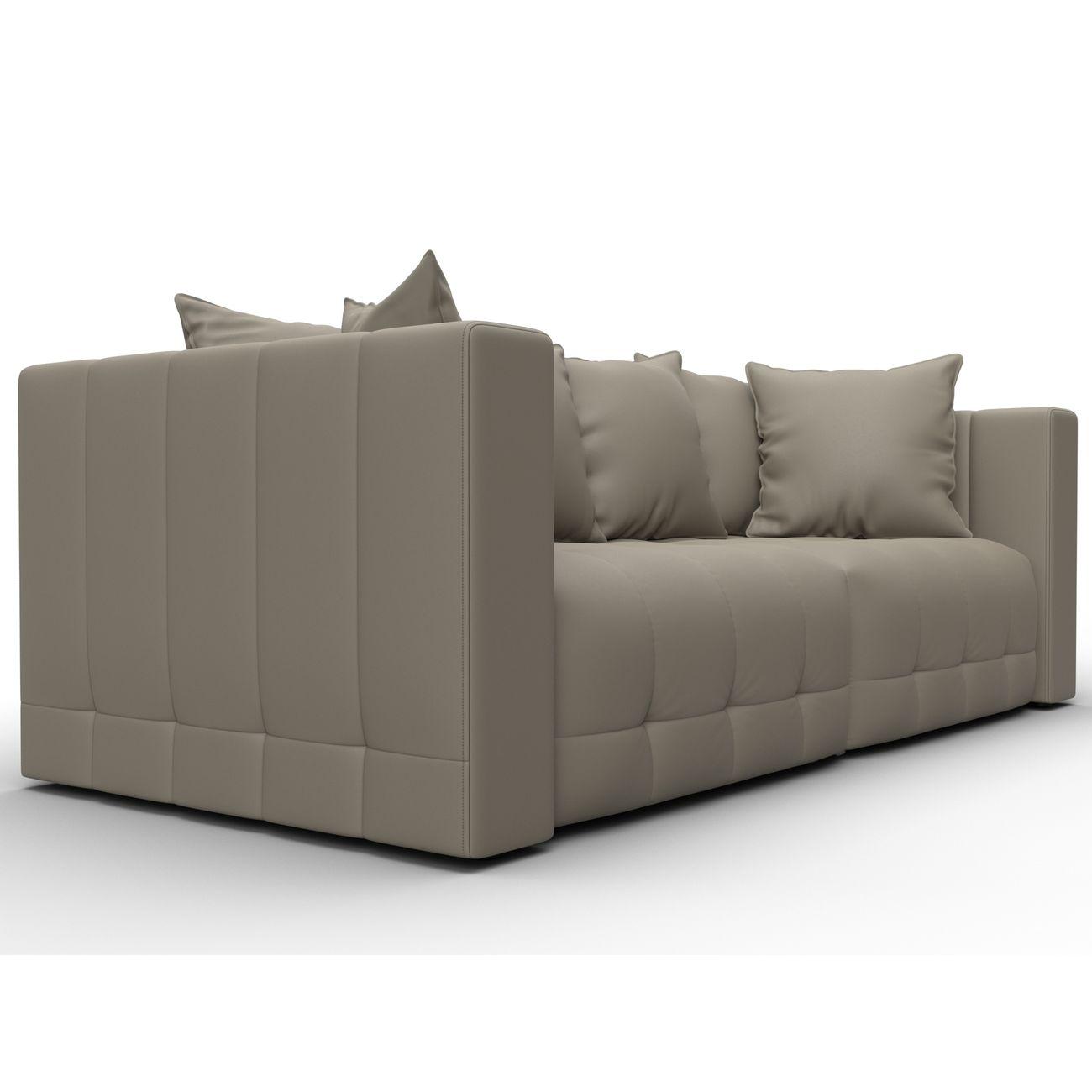 Диван Лига Диванов прямой Лига-052 НПБ, экокожа GRIFON 04 бежевый