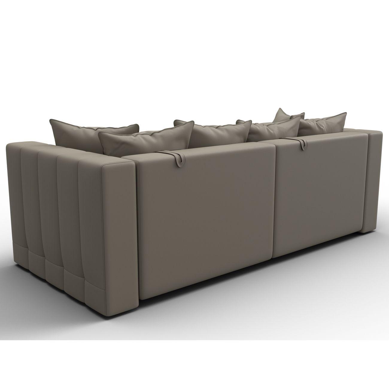 Диван Лига Диванов прямой Лига-052 НПБ, экокожа GRIFON 04 бежевый