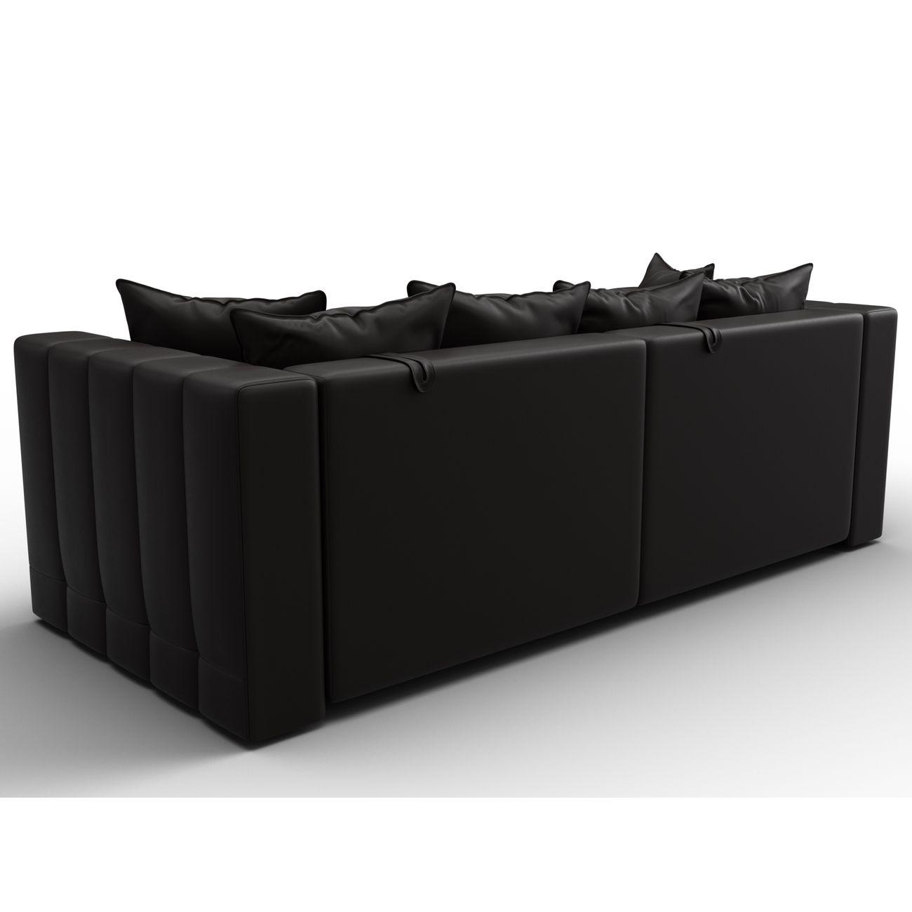 Диван Лига Диванов прямой Лига-052 НПБ, экокожа GRIFON 12 коричневый