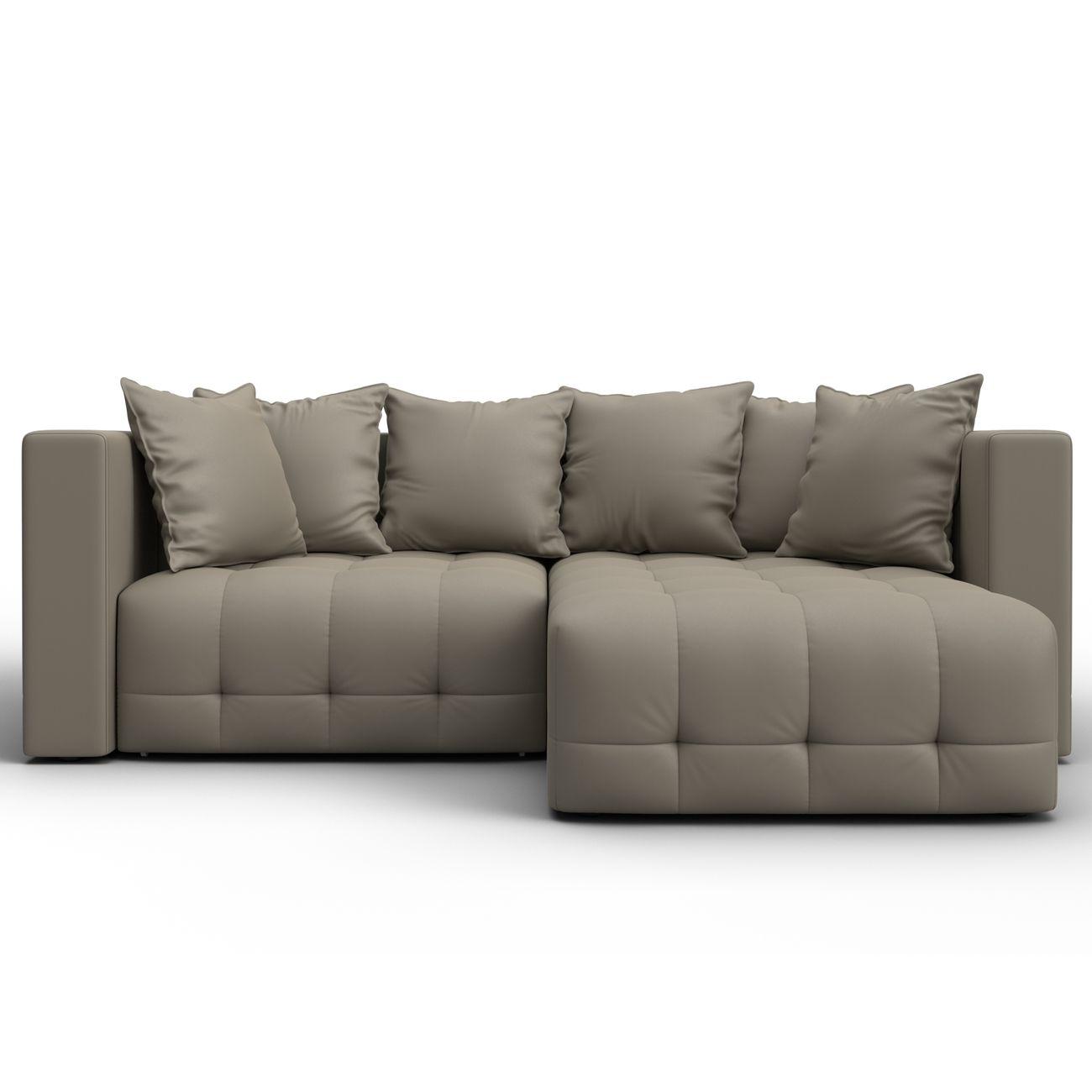 Диван Лига Диванов угловой Лига-052 НПБ, экокожа GRIFON 04 бежевый