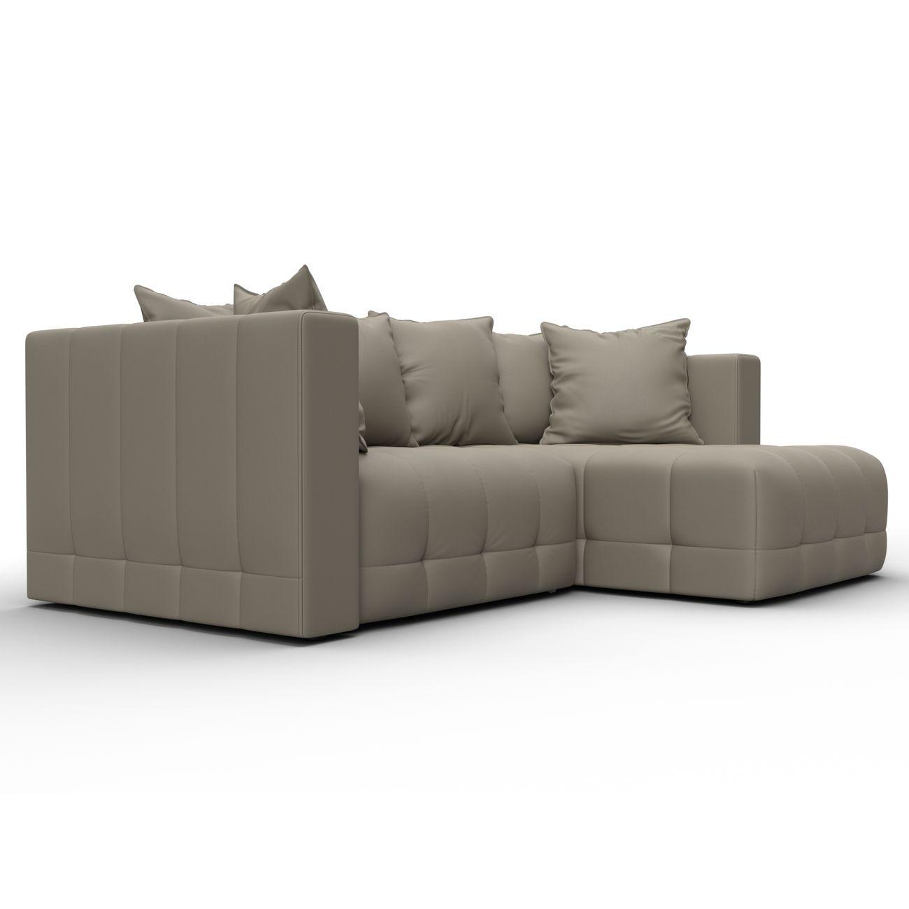 Диван Лига Диванов угловой Лига-052 НПБ, экокожа GRIFON 04 бежевый