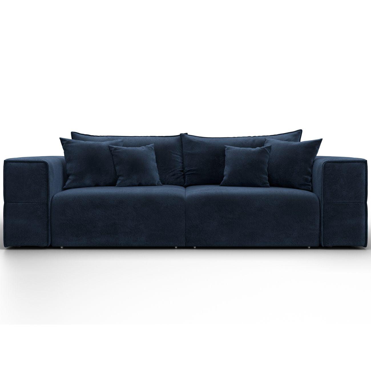 Диван Лига Диванов прямой Лига-058 НПБ, велюр TOWER 13 синий