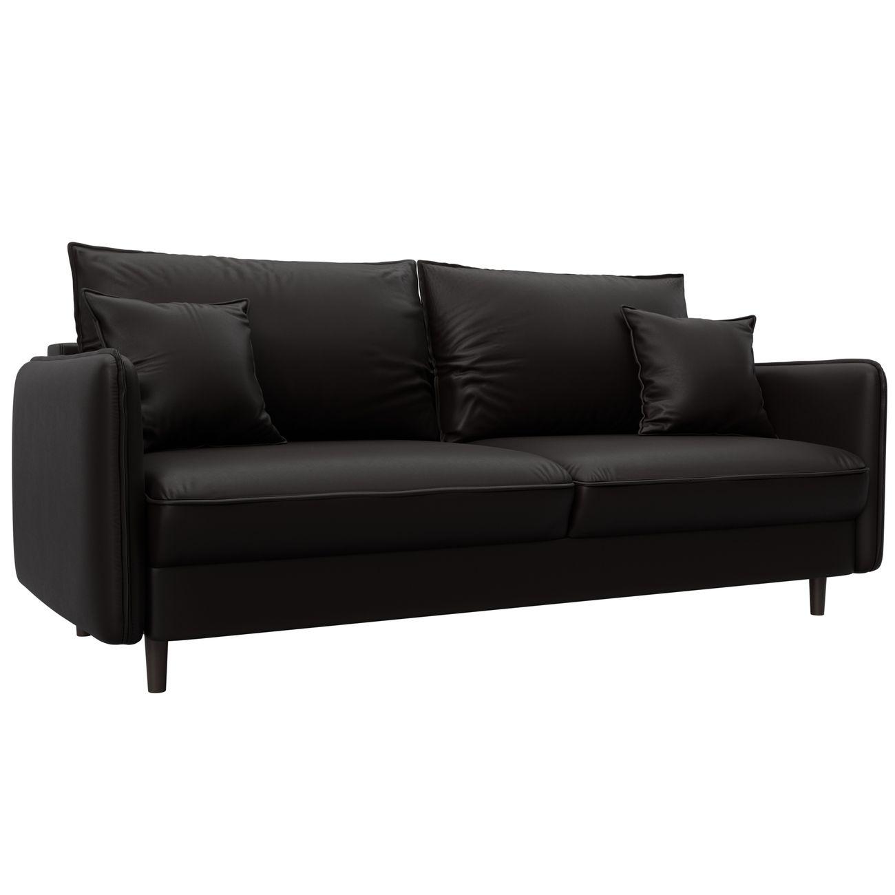 Диван Лига Диванов прямой Лига-064 НПБ, экокожа GRIFON 12 коричневый