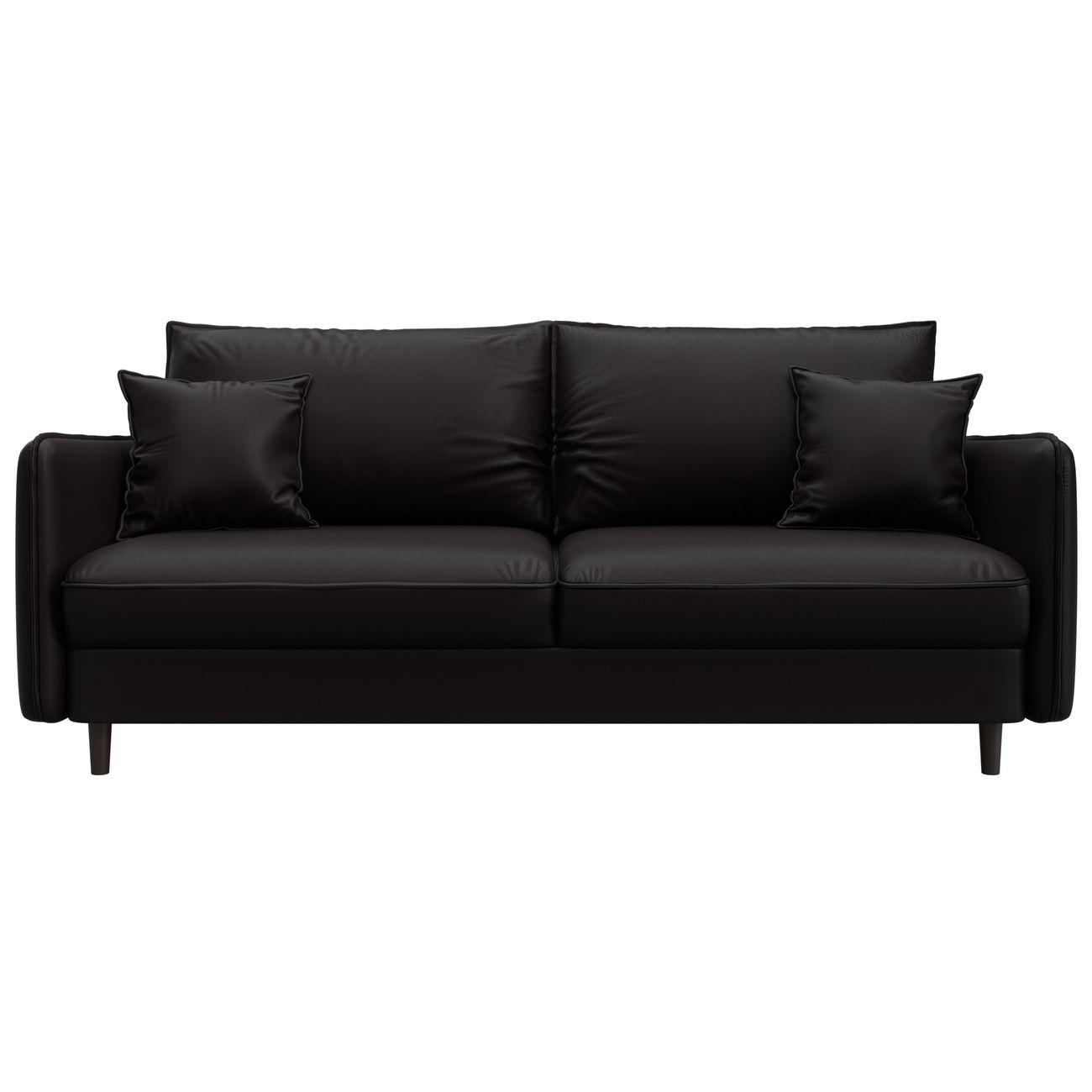 Диван Лига Диванов прямой Лига-064 НПБ, экокожа GRIFON 12 коричневый