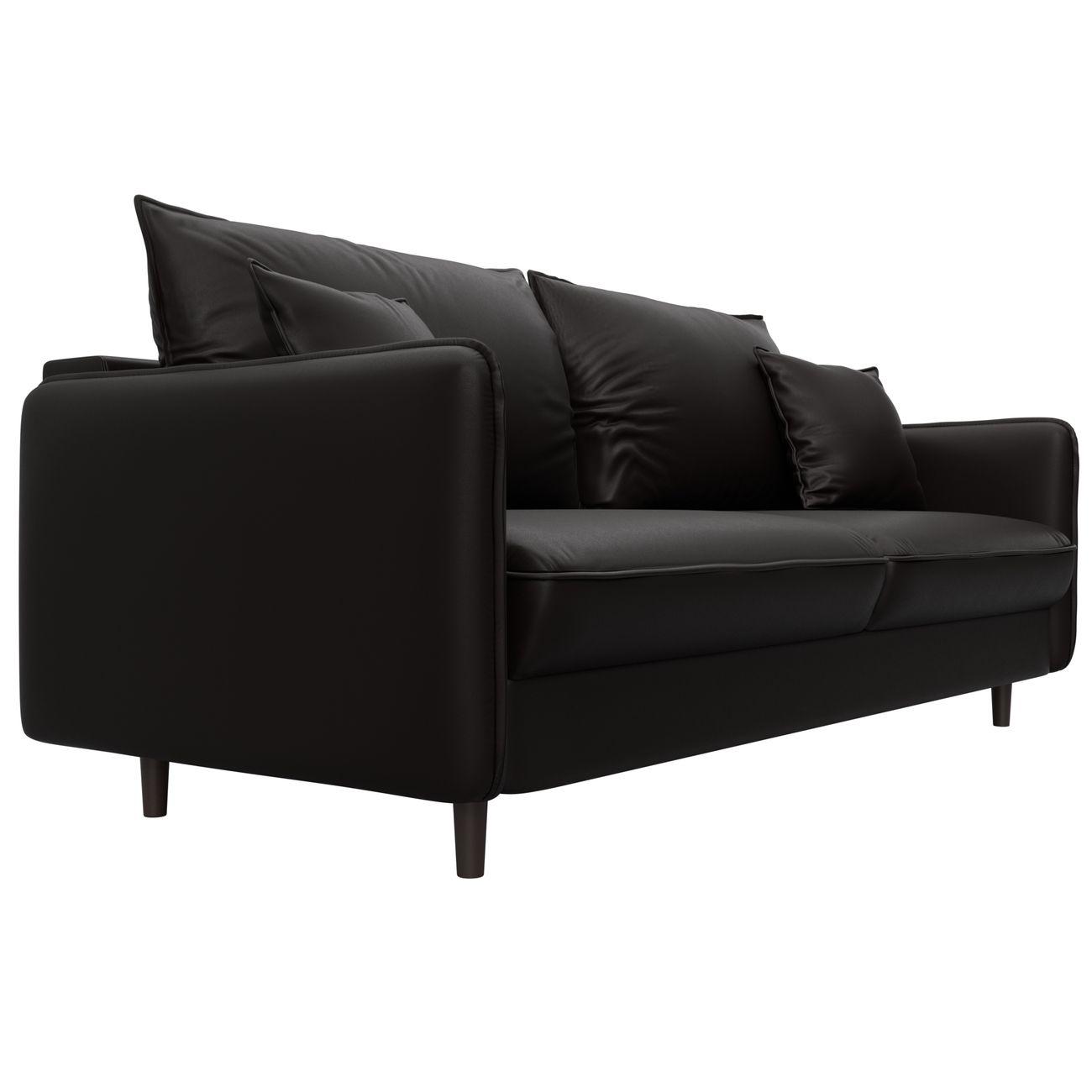 Диван Лига Диванов прямой Лига-064 НПБ, экокожа GRIFON 12 коричневый